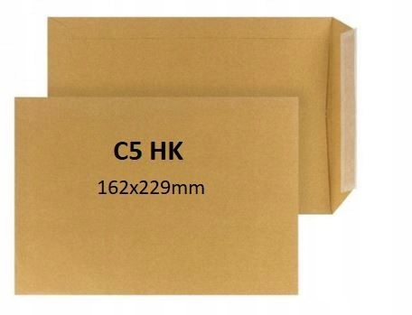 

Koperty brązowe C5 z paskiem Hk 162x229mm 50szt.