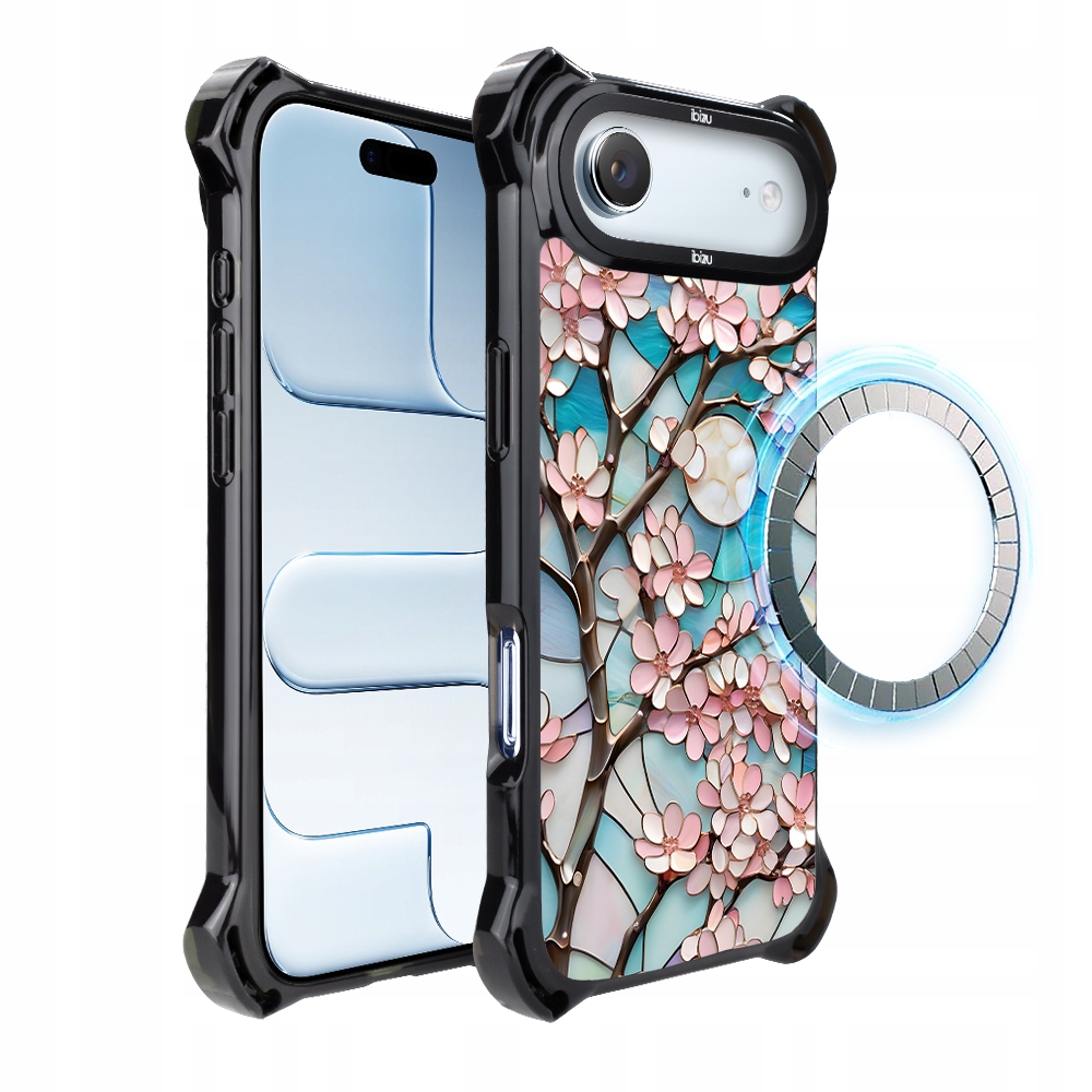 Pouzdro pro iPhone Air Ibizu DropGuard Ultra s MagSafe, Měsíční Višeň