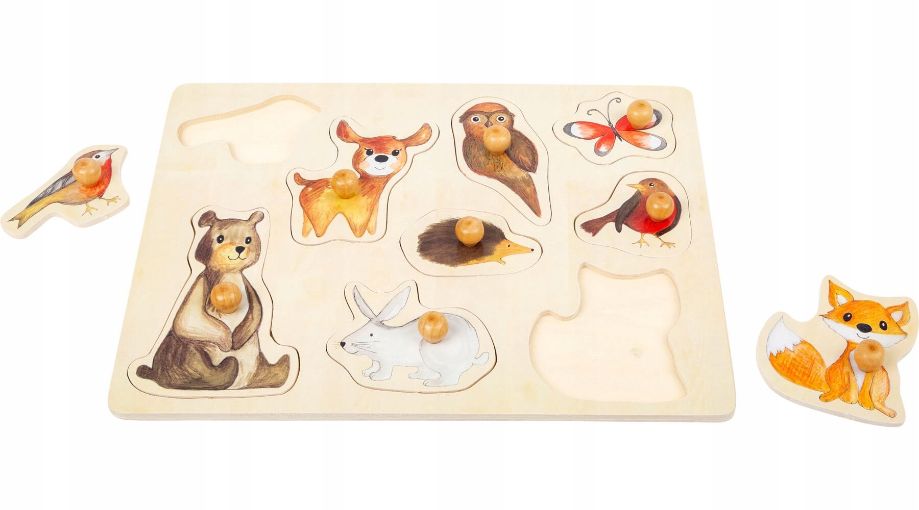 

Puzzle drewniane Zwierzątka Leśne układanka 9 cz.
