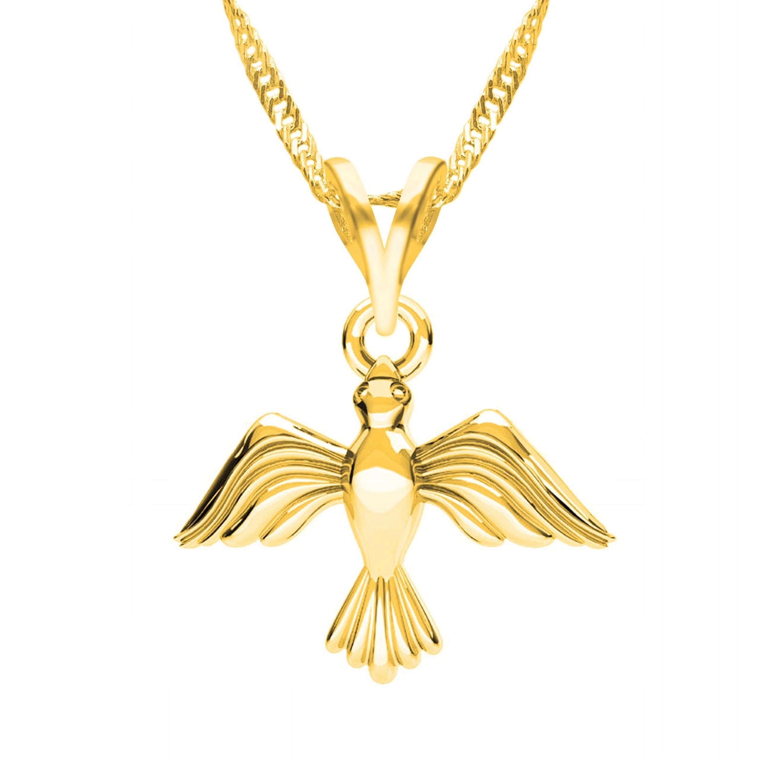 Zlatý náhrdelník s ptákem Ptáček Vlaštovka Bird Vrabec Stříbro 925