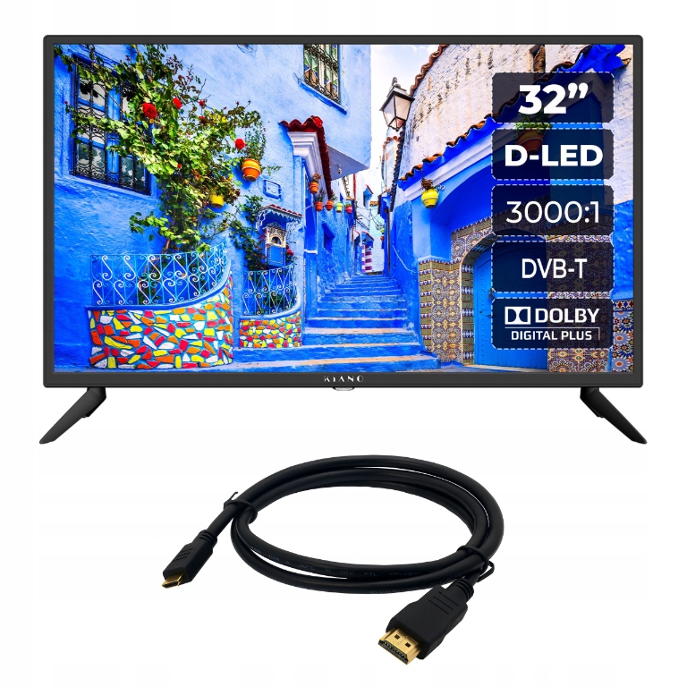 Televízor Kiano Slim 32" Led Hd Ready Usb Hdmi Pvr obraz Hd Hdmi kábel
