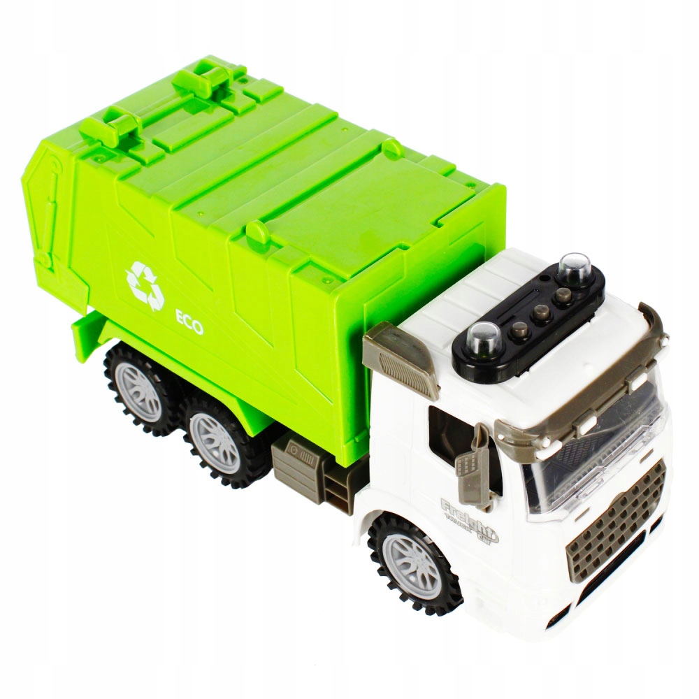 AUTO ŚMIECIARKA RUCHOMA ŚWIATŁO DŹWIĘK NAPĘD Model śmieciarka