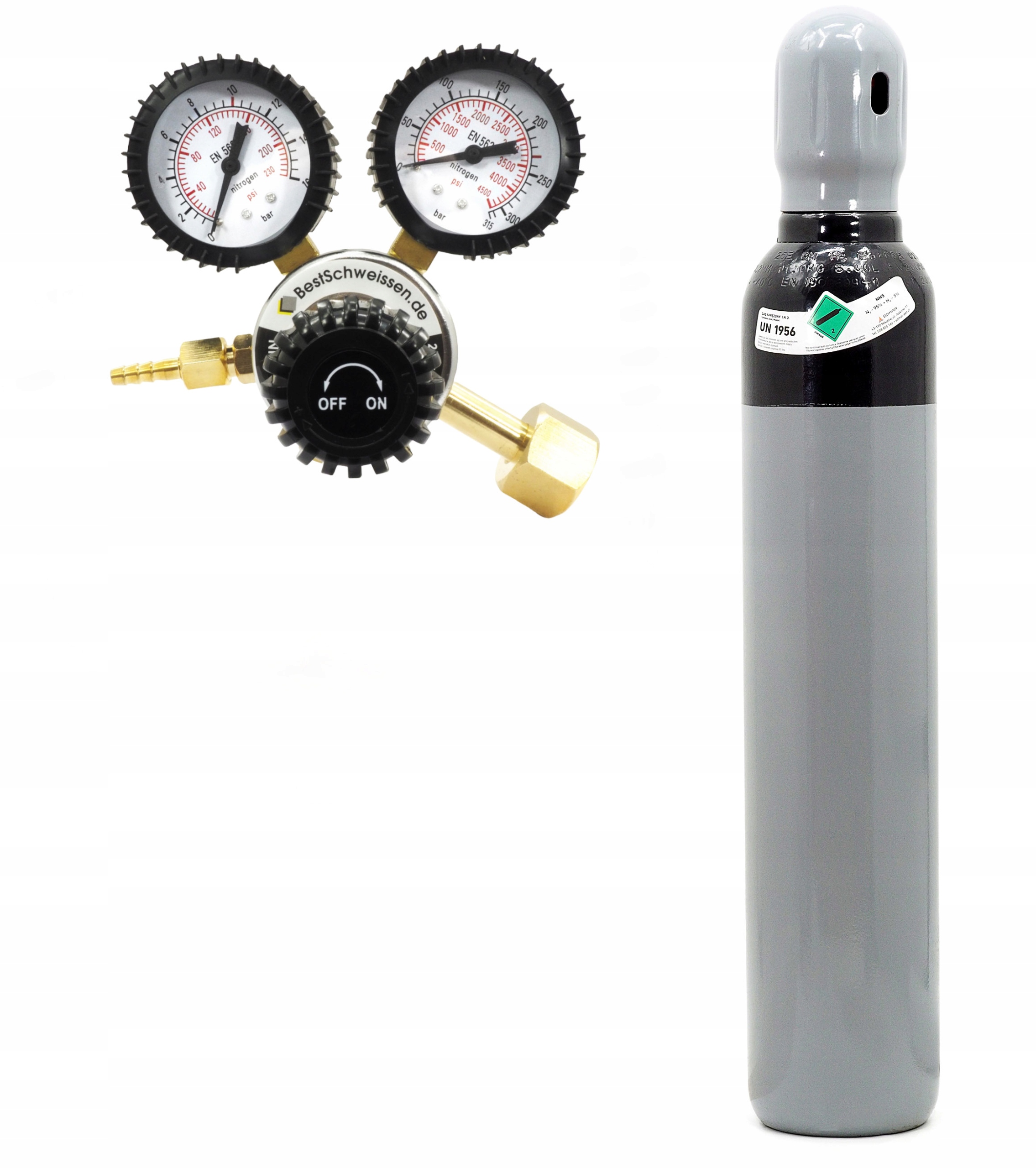 Sada lahví Hydrogen NH5 8L Reduktor série 50 Dusík klimatizace klima