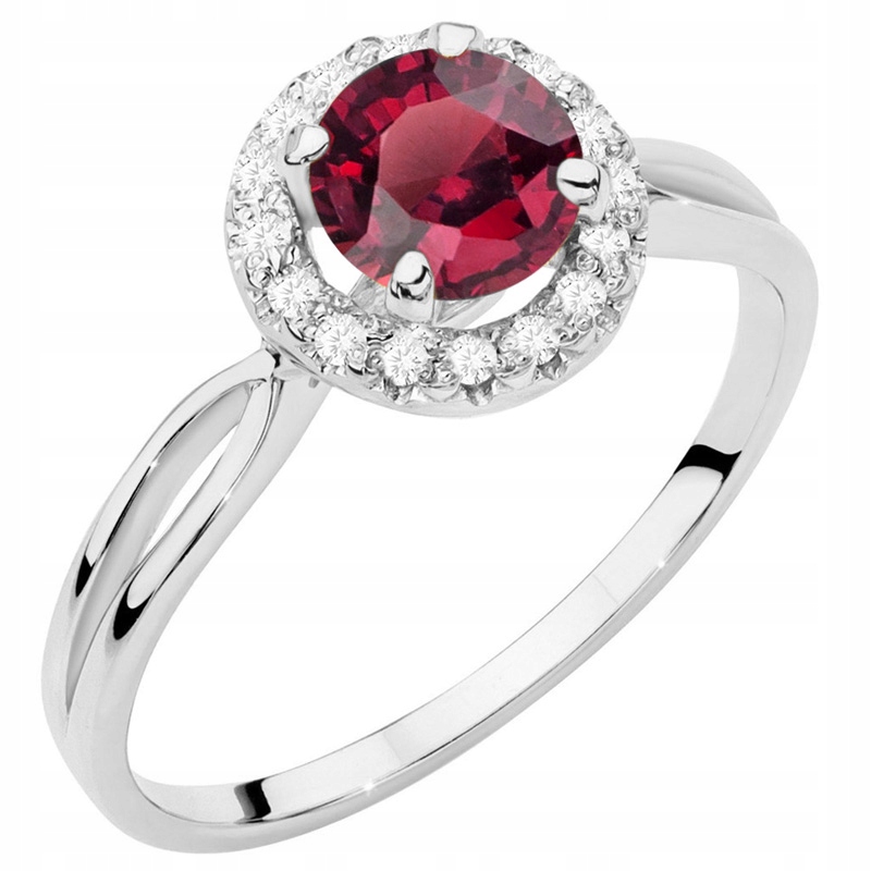 Zlatý Prstýnek s Rubínem 1,20 ct a Brilianty