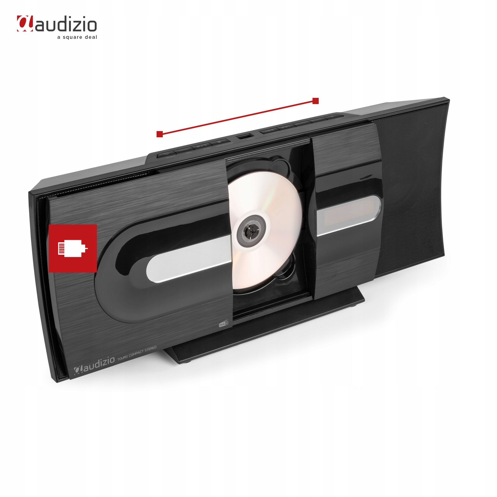 Miniwieża Hifi Audizio BT CD radio DAB+ FM USB Pilot tak