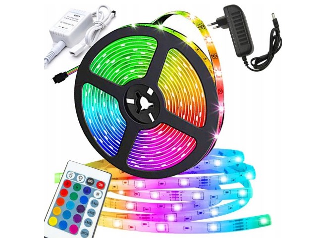 

Taśma Led Rgb 5m Wodoodporna Pilot