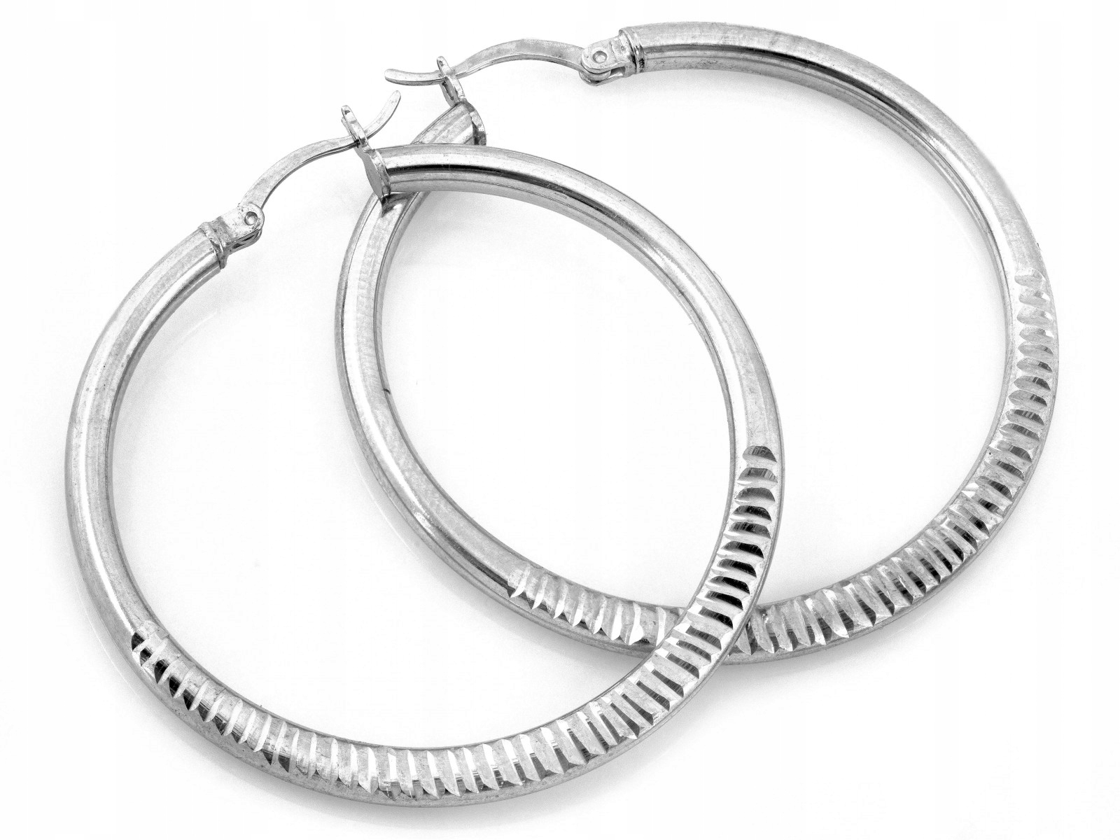 Exkluzivní stříbrné 925 náušnice kruhy 46mm elegantní kolečka 7.18g jako dárek