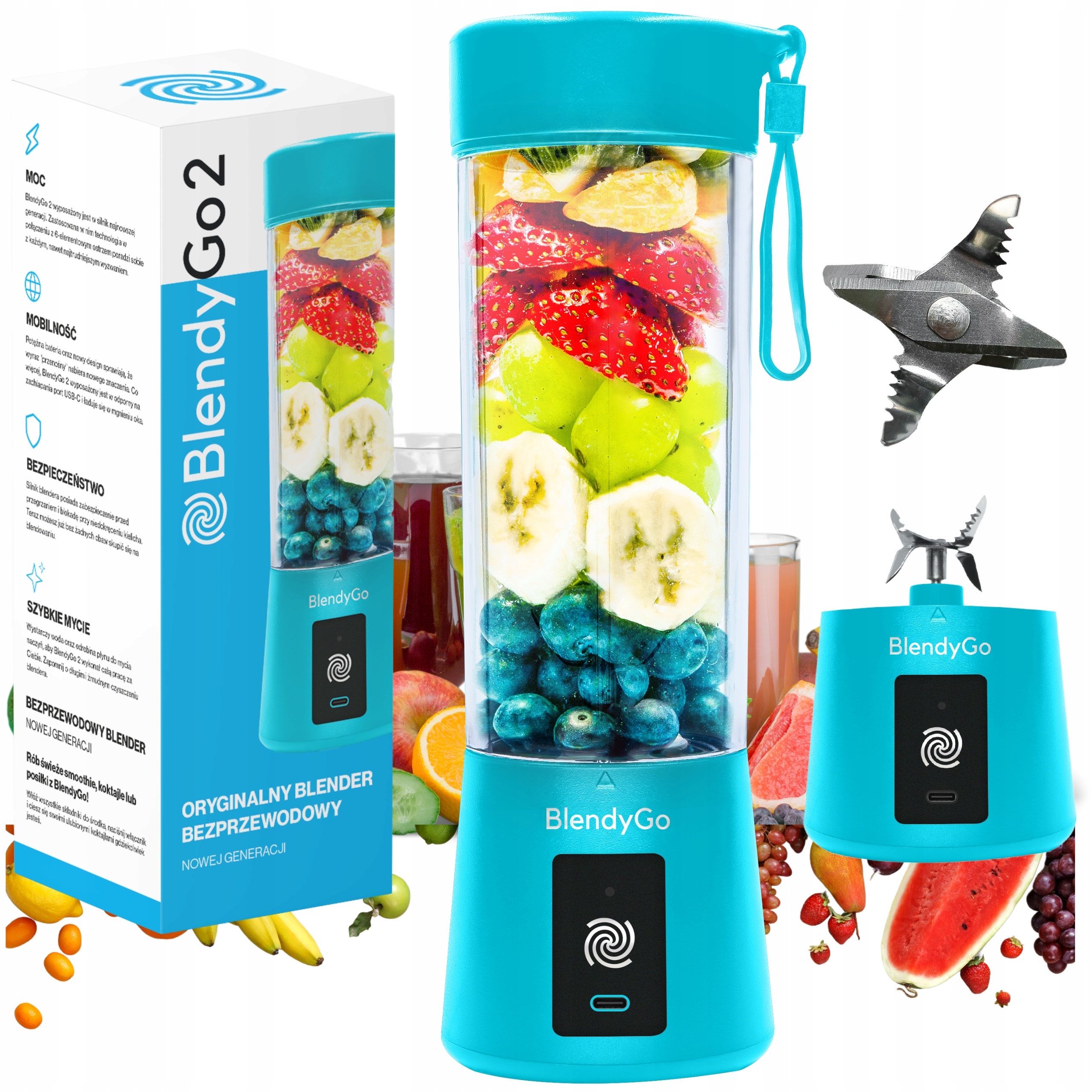 

Blender Kielichowy BlendyGo 2 Bezprzewodowy 250W
