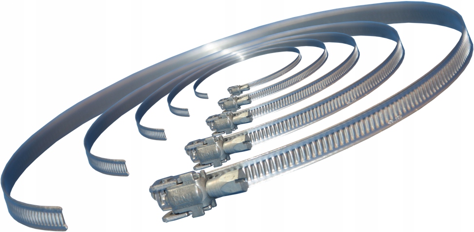 TAŚMA STALOWA NIERDZEWNA 9x0,6mm / 30mb NA OPASKI CYBANTY + ZAMKI 50 szt. Długość 3000 mm