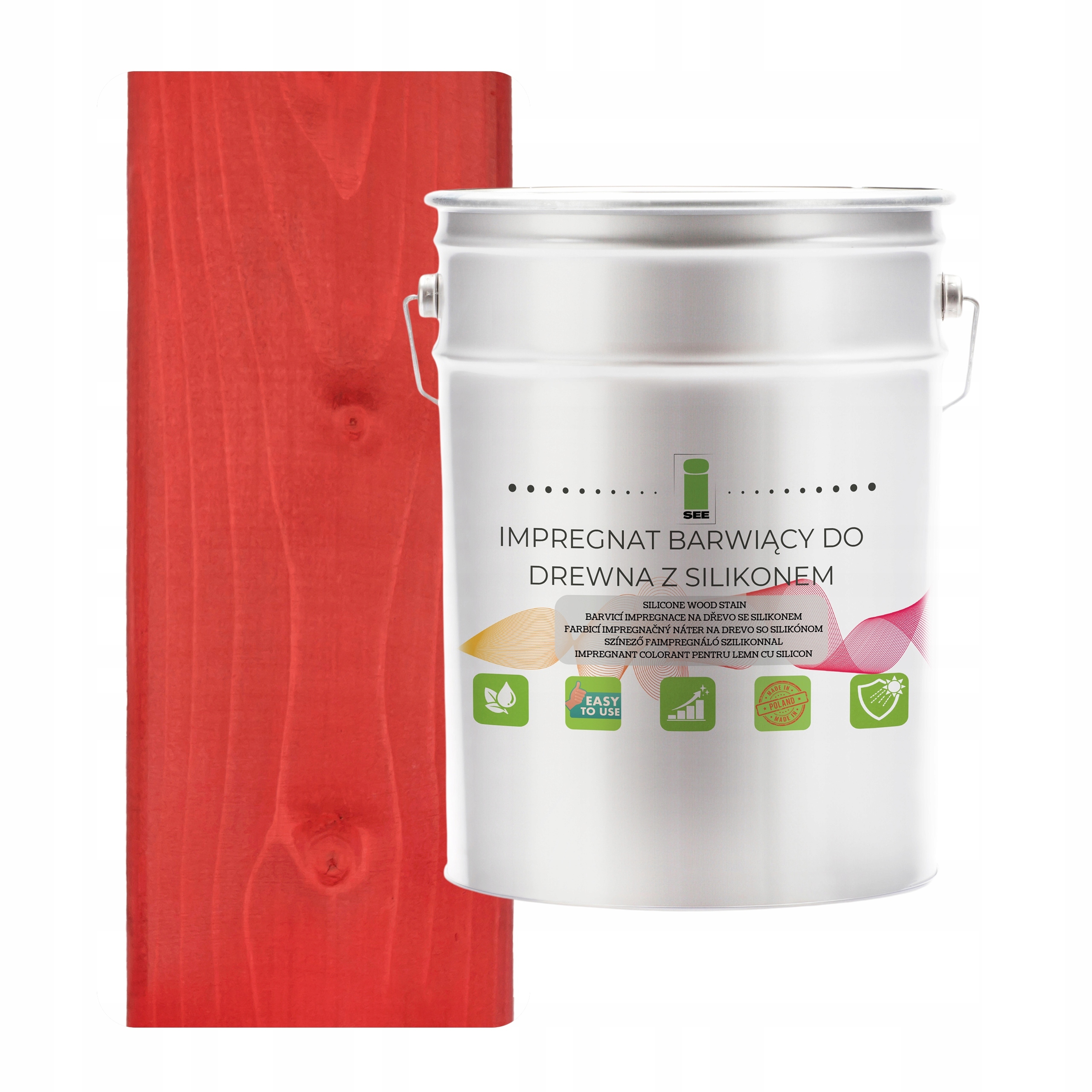 Impregnat Na Dřevo S Silikonovým Voskem Červený Hydrofobní 2v1 5L D160