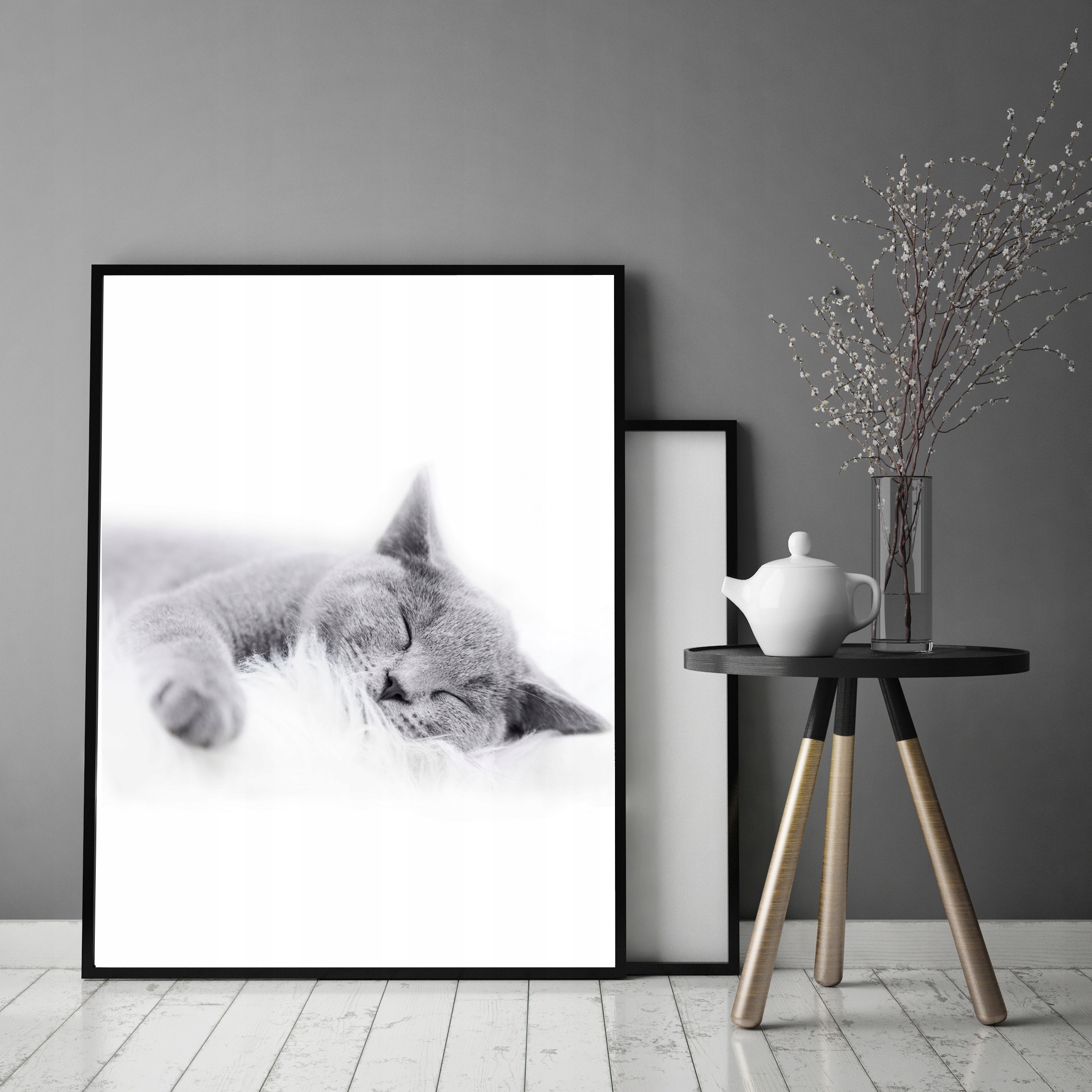 OBRAZ, PLAKAT W RAMIE 33x43 cm Kot P502 Marka inna