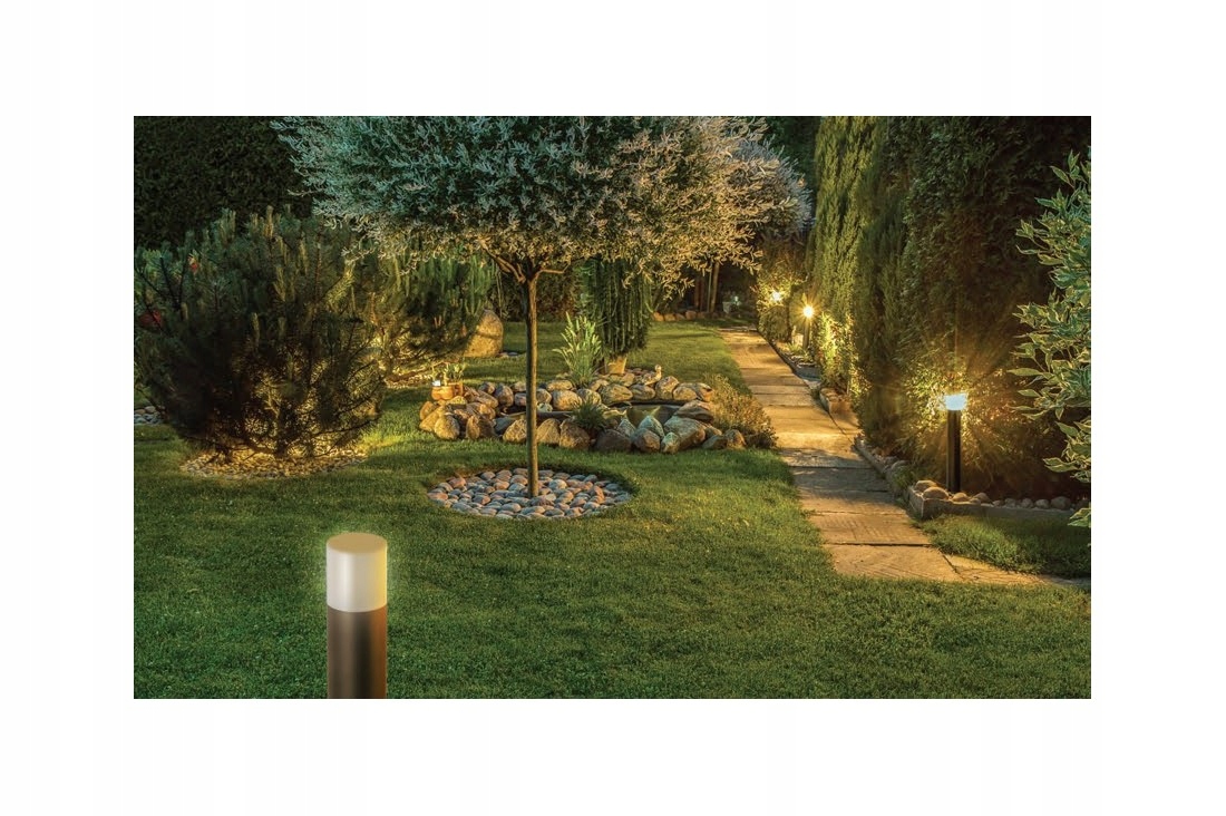 Okrúhly osvetľovací stĺpik na sídlisku Nils 80 cm E27 čierny