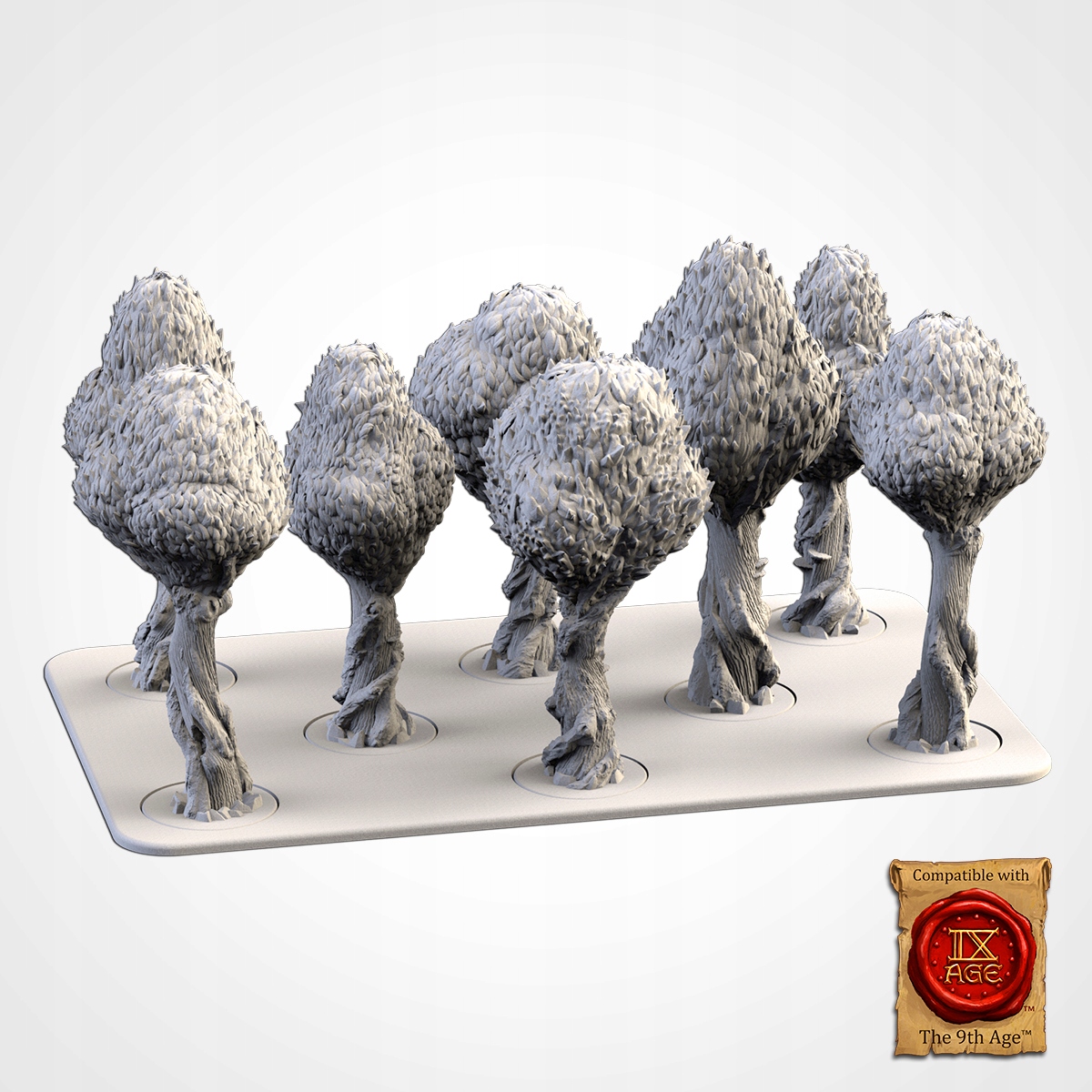 Les 8 listnatých stromů pod 9 age včetně podstavce Fantasy Old World