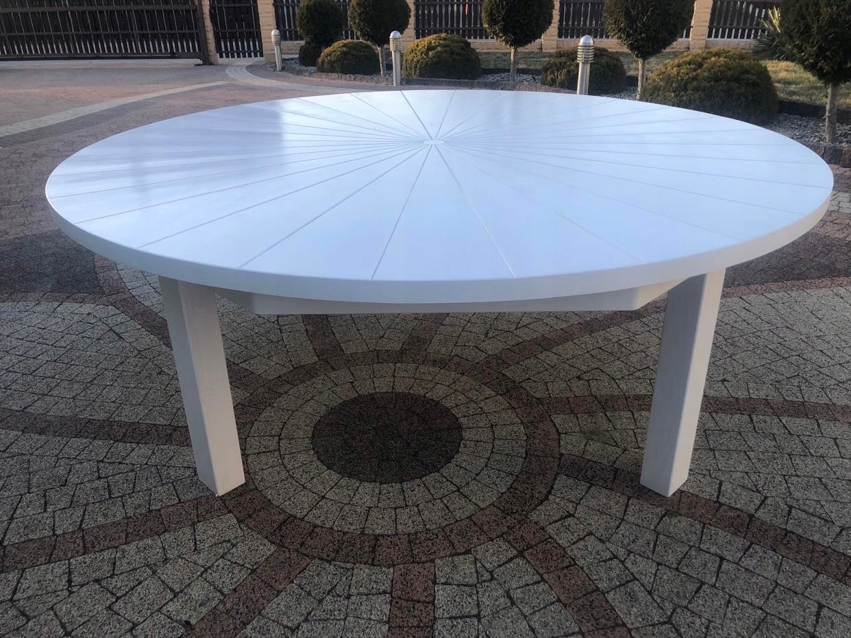 Stół okrągły ogrodowy 200 180 160 150 140 120 100 Głębokość mebla 80 cm
