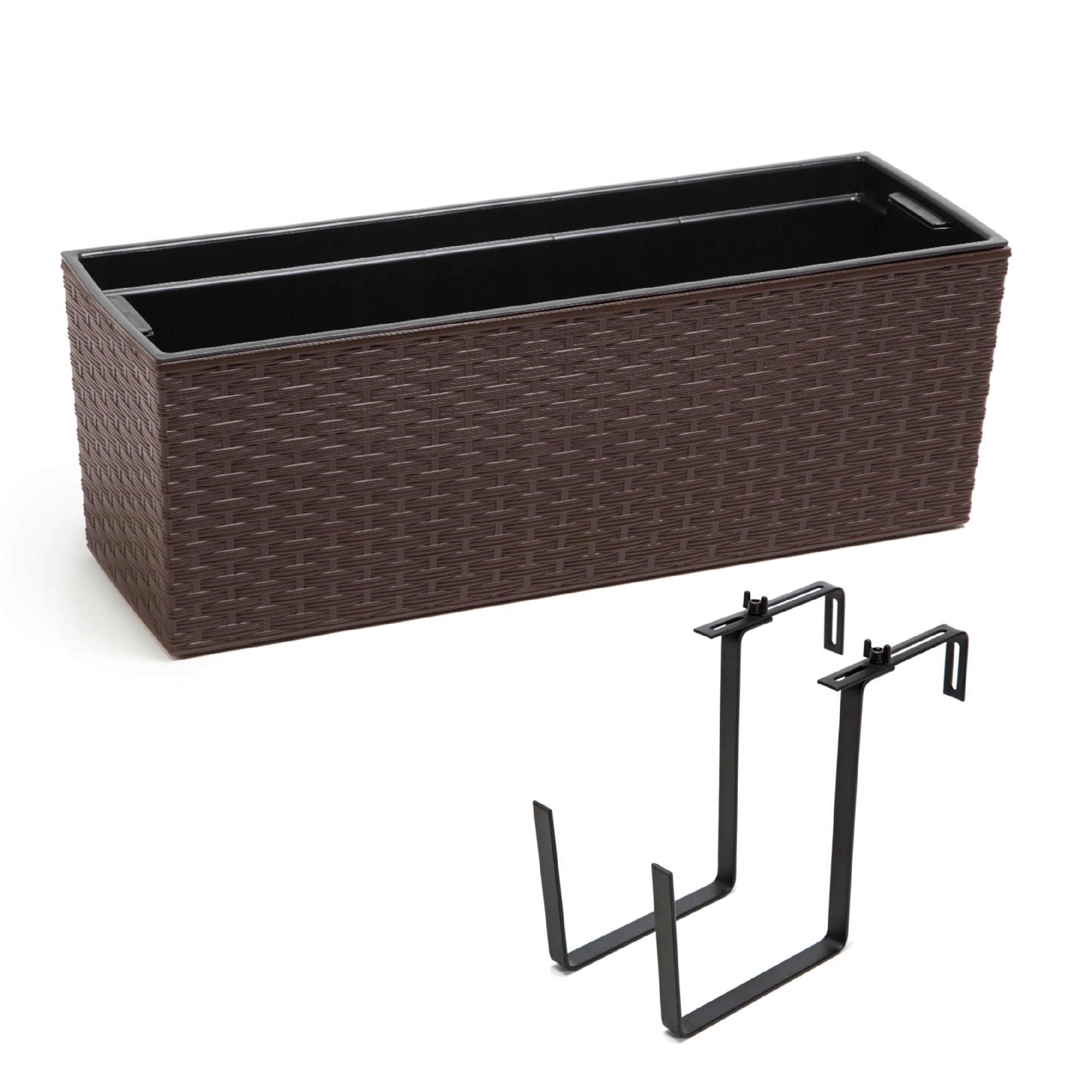 

Kwietnik Begonia rattan +uchwyt 19x56x19,5cm Mokka