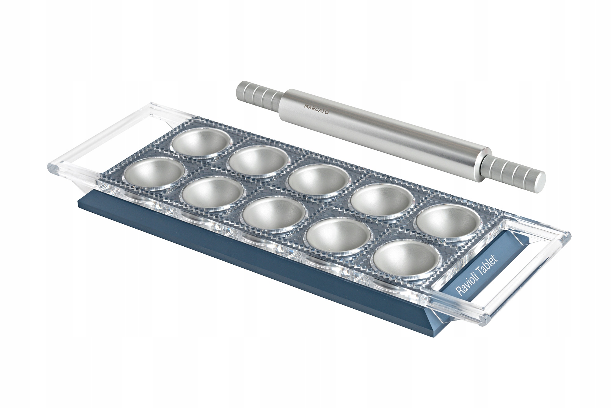 Marcato Design Line Forma na Raviolu v štvorcoch 5x5 cm 10 Ks Modrá