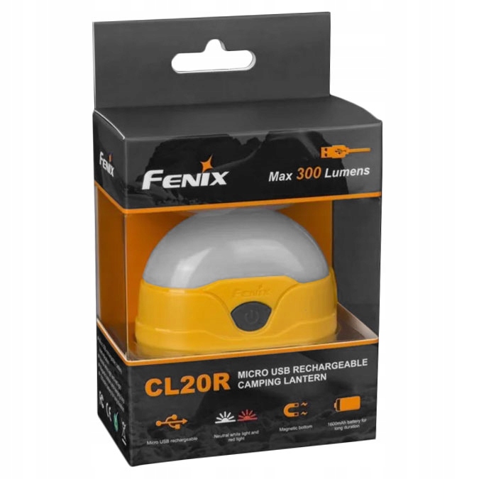 Latarka kempingowa LED Fenix CL20R 300 lm USB Rodzaj wielofunkcyjna