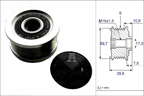 Ina Pásové Kolo Alternátoru Hyundai Asistent řidiče #28