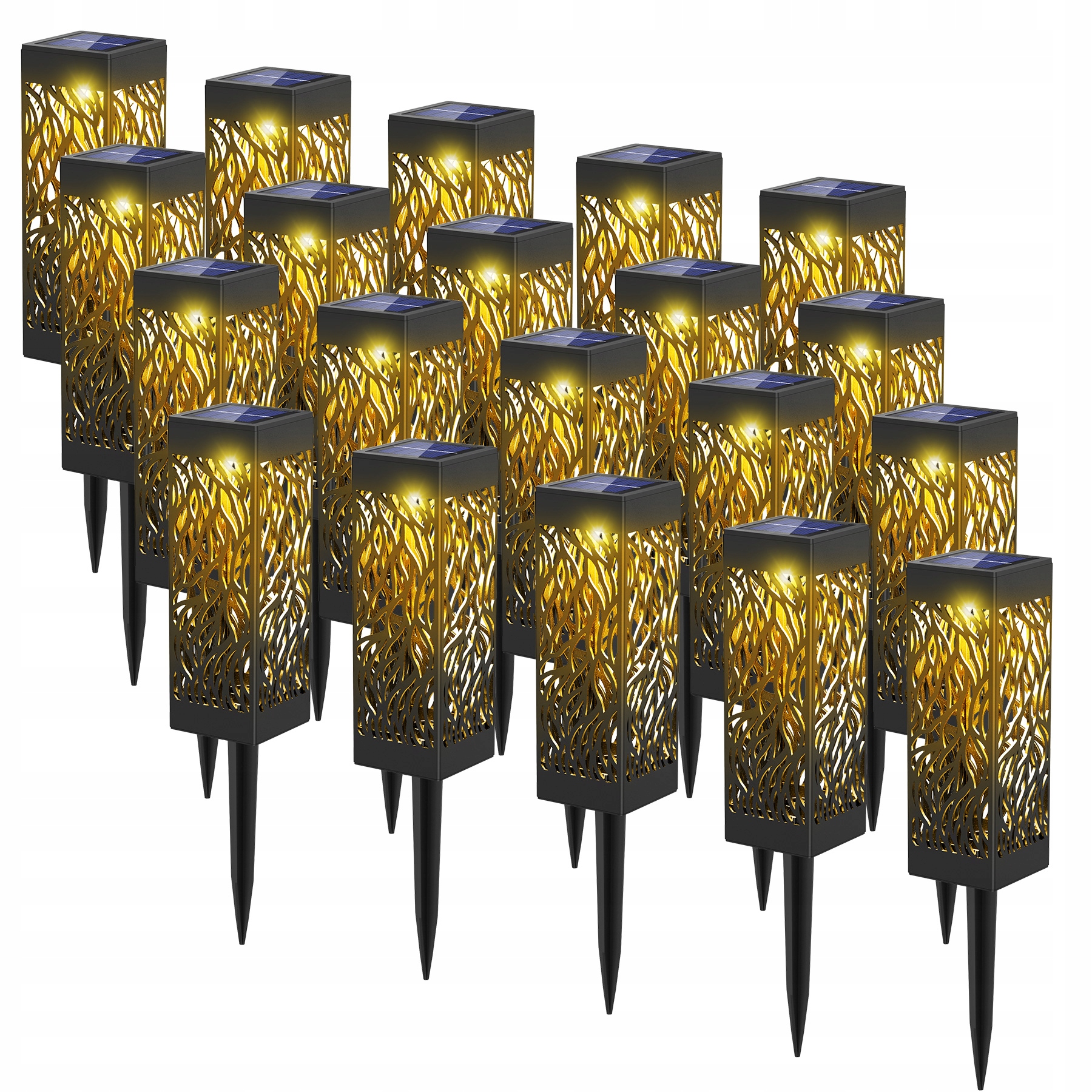 

20 Szt Lampki Solarne Ogrodowe Lampy Led Wbijane