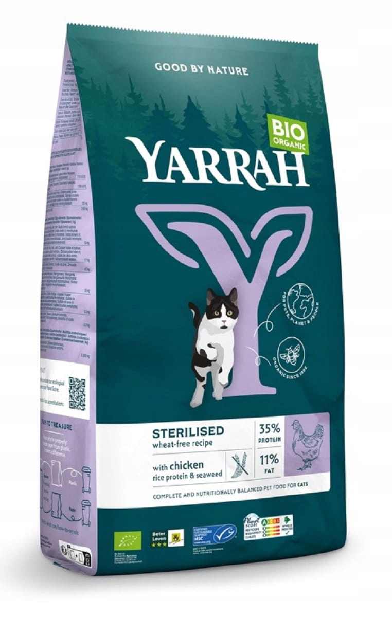 (pro Kočky) Krmivo S Kuřecím Masem A Sleděm Bio 700 g Yar