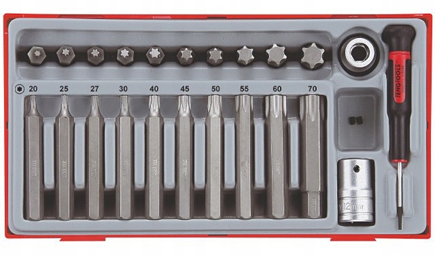 ZESTAW NASADEK Z BITAMI TORX 6-KĄTNE 1/2 TENGTOOLS 68860105