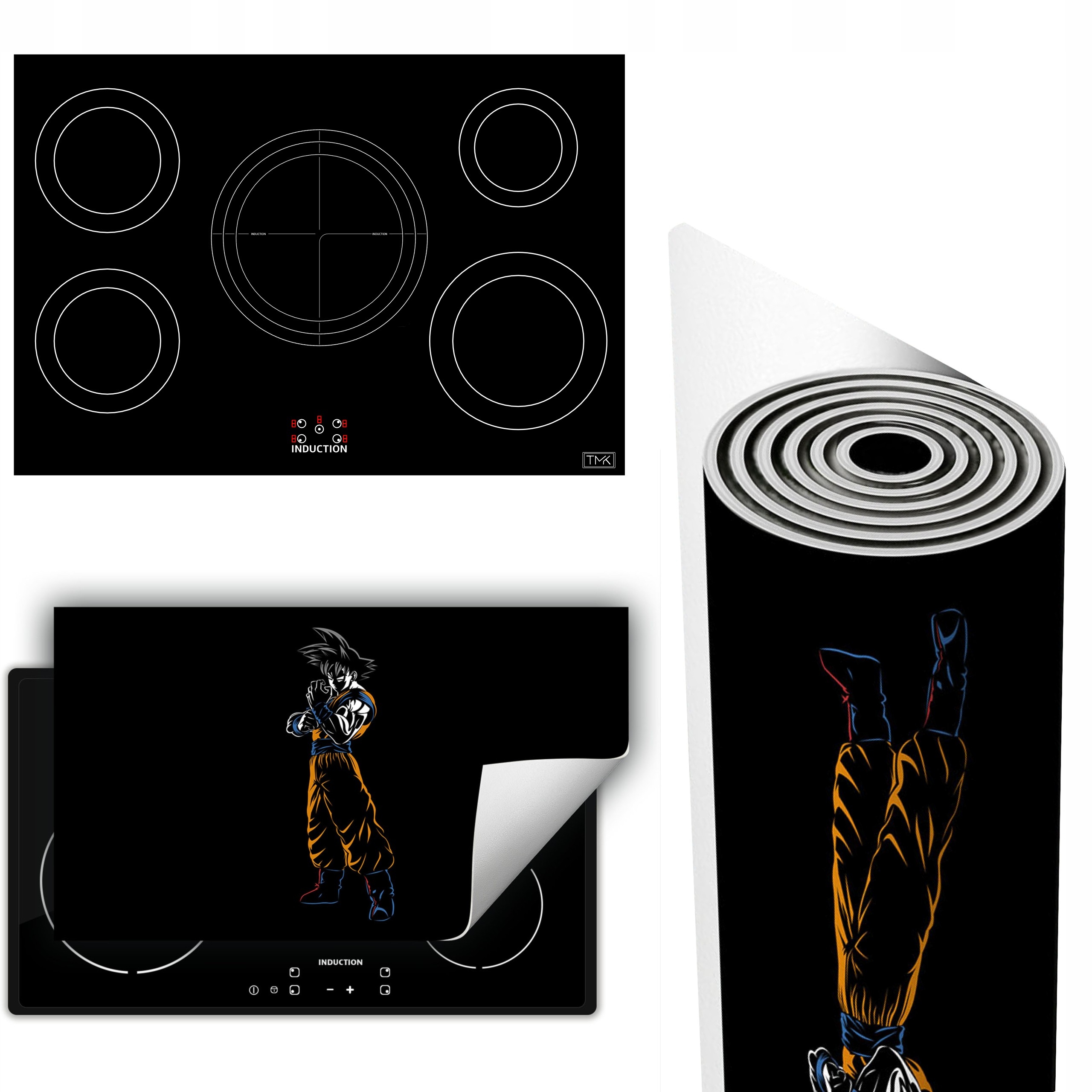 Vinylová Podložka Na Ochranu Kuchyňské Desky 90x52 černá Son Goku