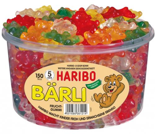 Haribo Bärli 150 Szt. 1200G Żeliki Z Niemiec