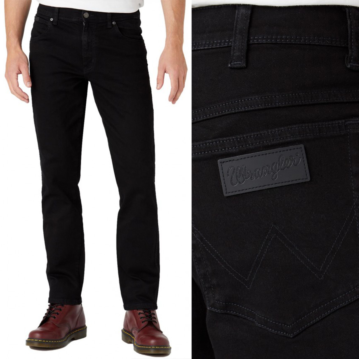 Wrangler Texas Slim Black Valley mírně zúžené džíny W48 L34