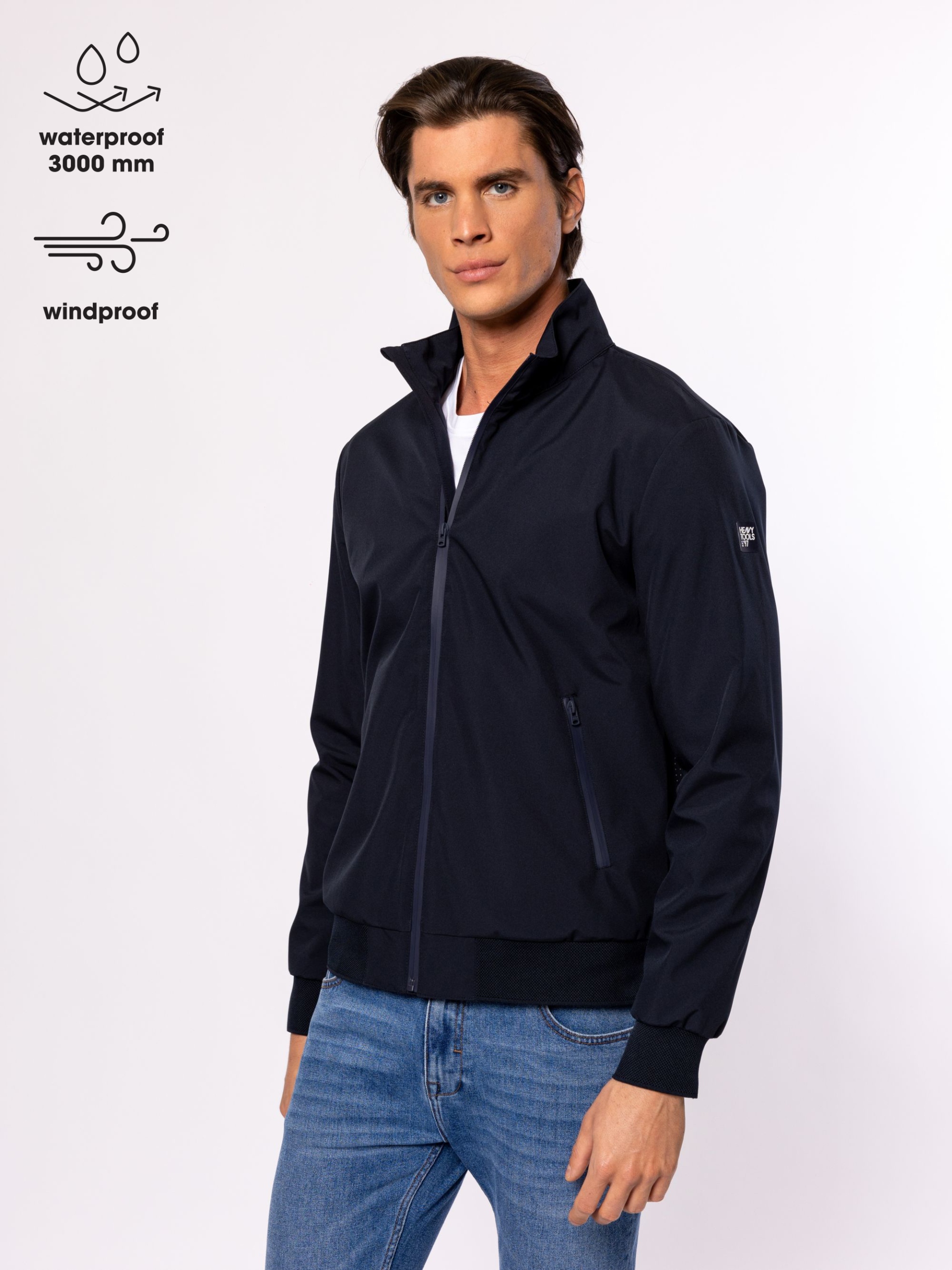 Heavy Tools Pánská Jarní Přechodová Bunda Nesota Navy Tmavě Modrá