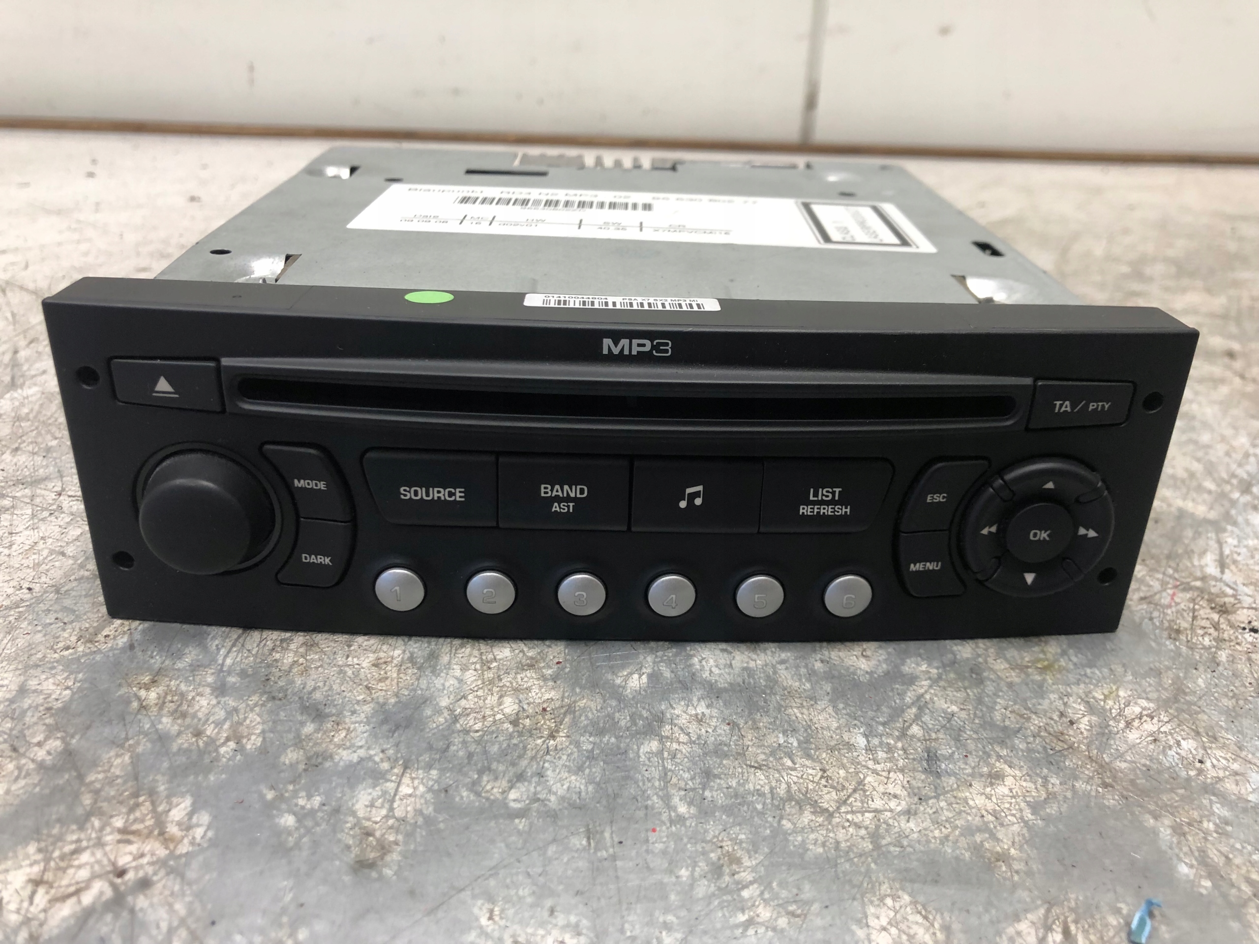 RADIO CD MP3 CITROEN C5 III 9663080277