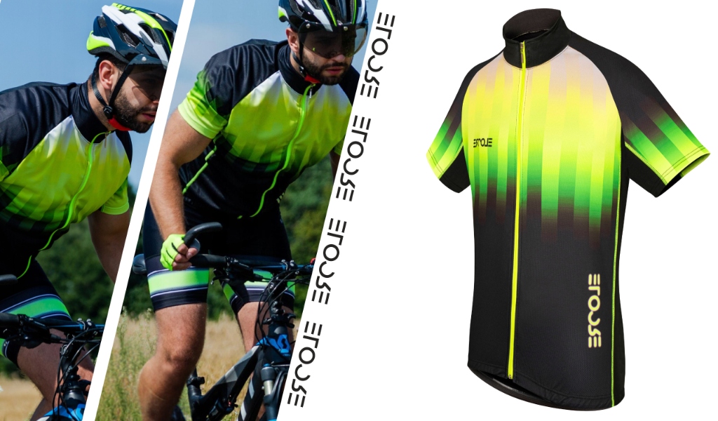 Bluzka koszulka rowerowa PRZEDŁUŻANY TYŁ KIESZEŃ ODBLASK ZAMEK unisex 3XL Materiał dominujący poliester