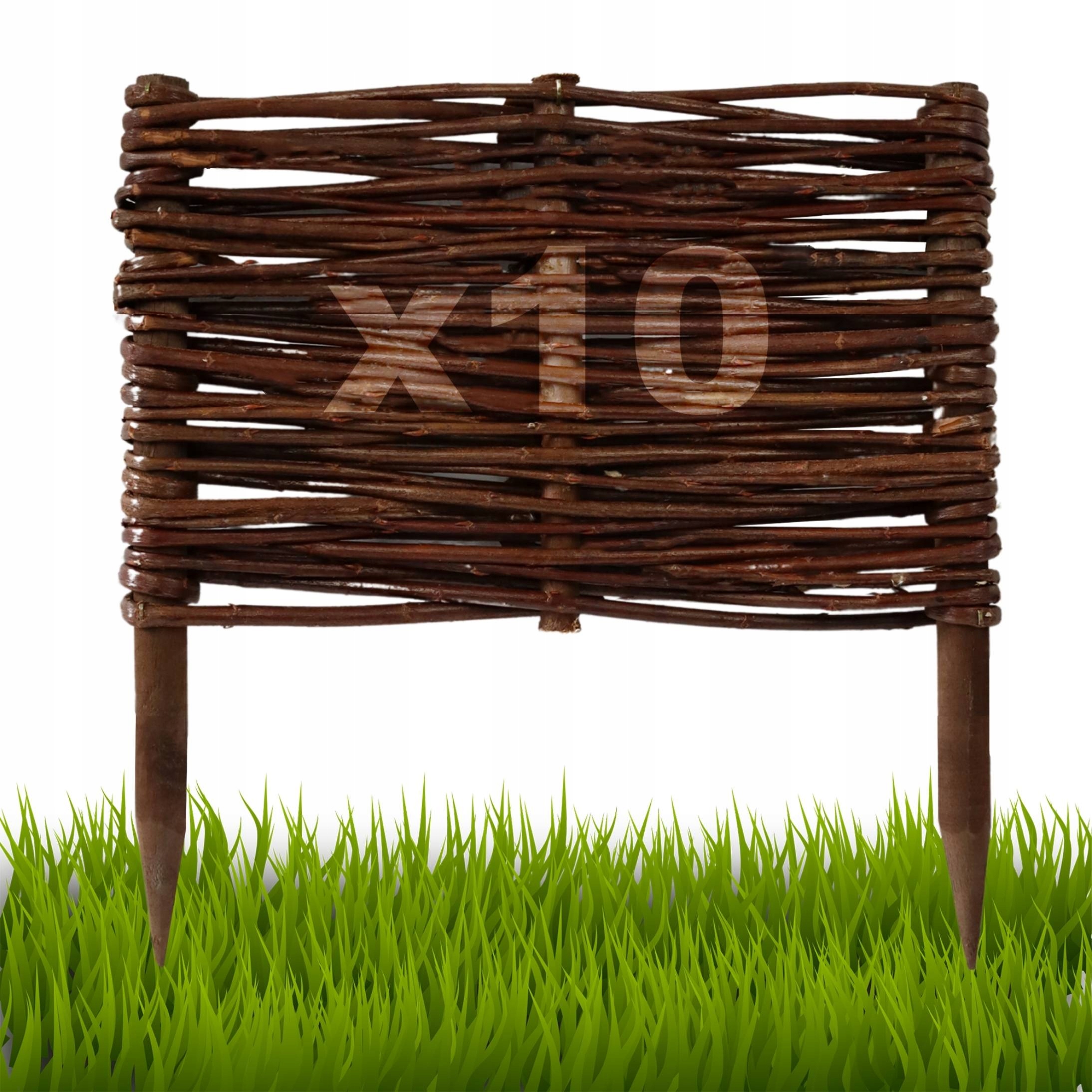 10 kusů Palisáda proutěná, plot trávníkový lem 20/30 cm Výrobce