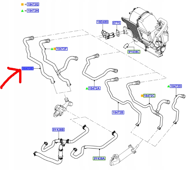 Ford OE 1371211 przewód nagrzewnicy