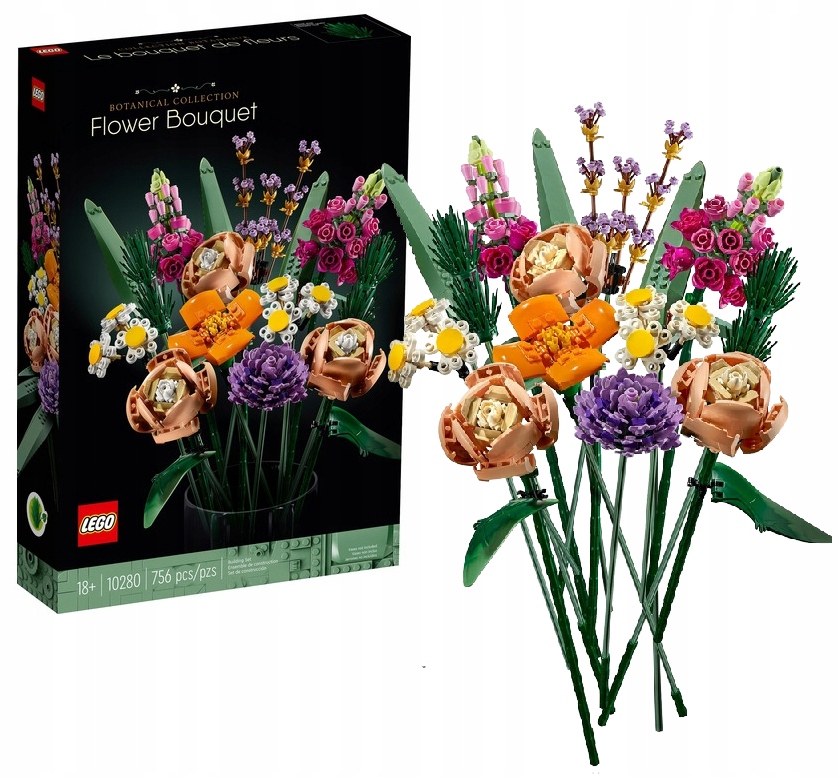 REALISTYCZNY BUKIET KWIATÓW ZESTAW LEGO CREATOR