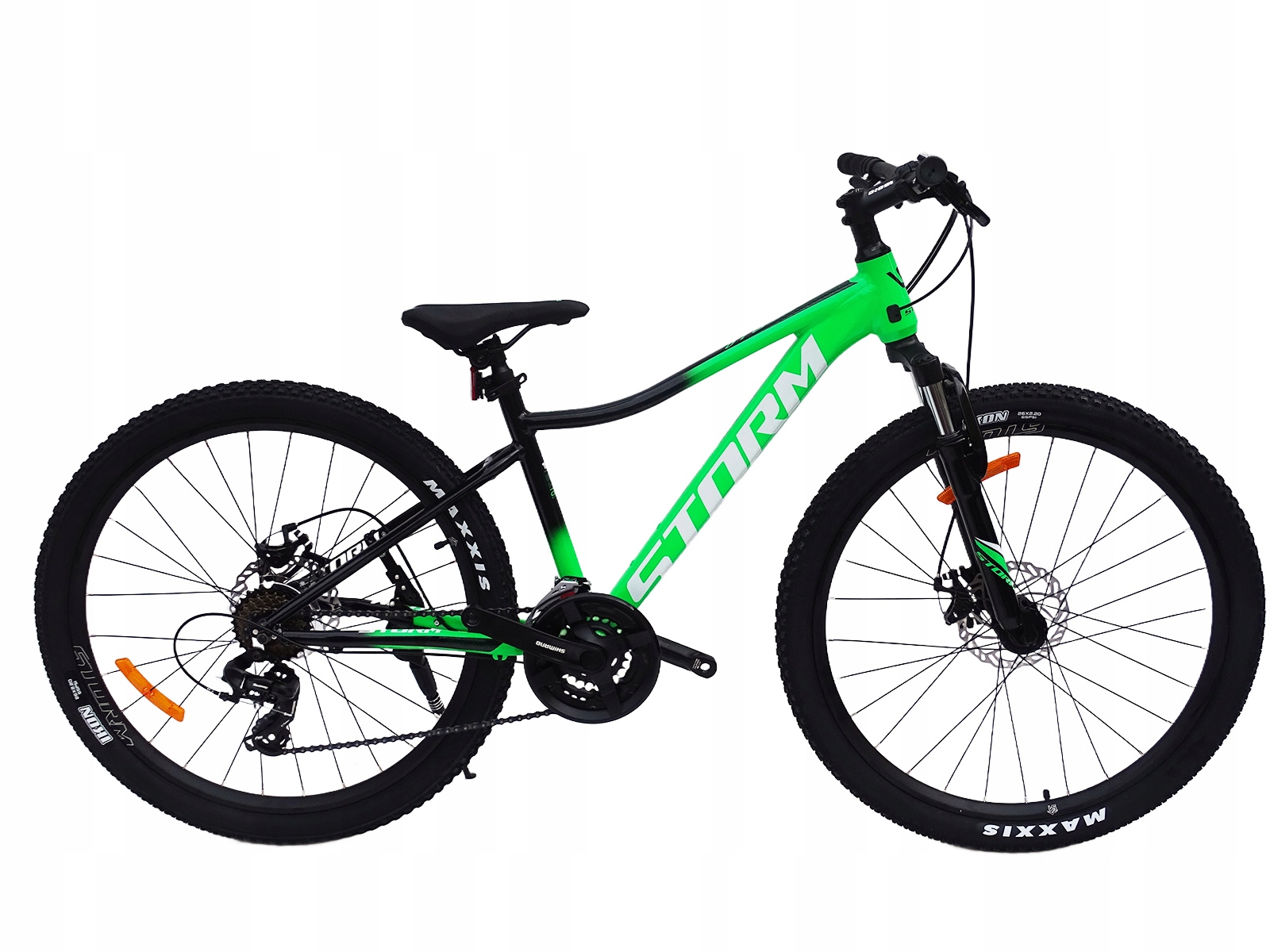 Rower 26 Storm Górski Mtb Aluminiowy Racer 1.0 15'' Zielono Czarny+zamknięc