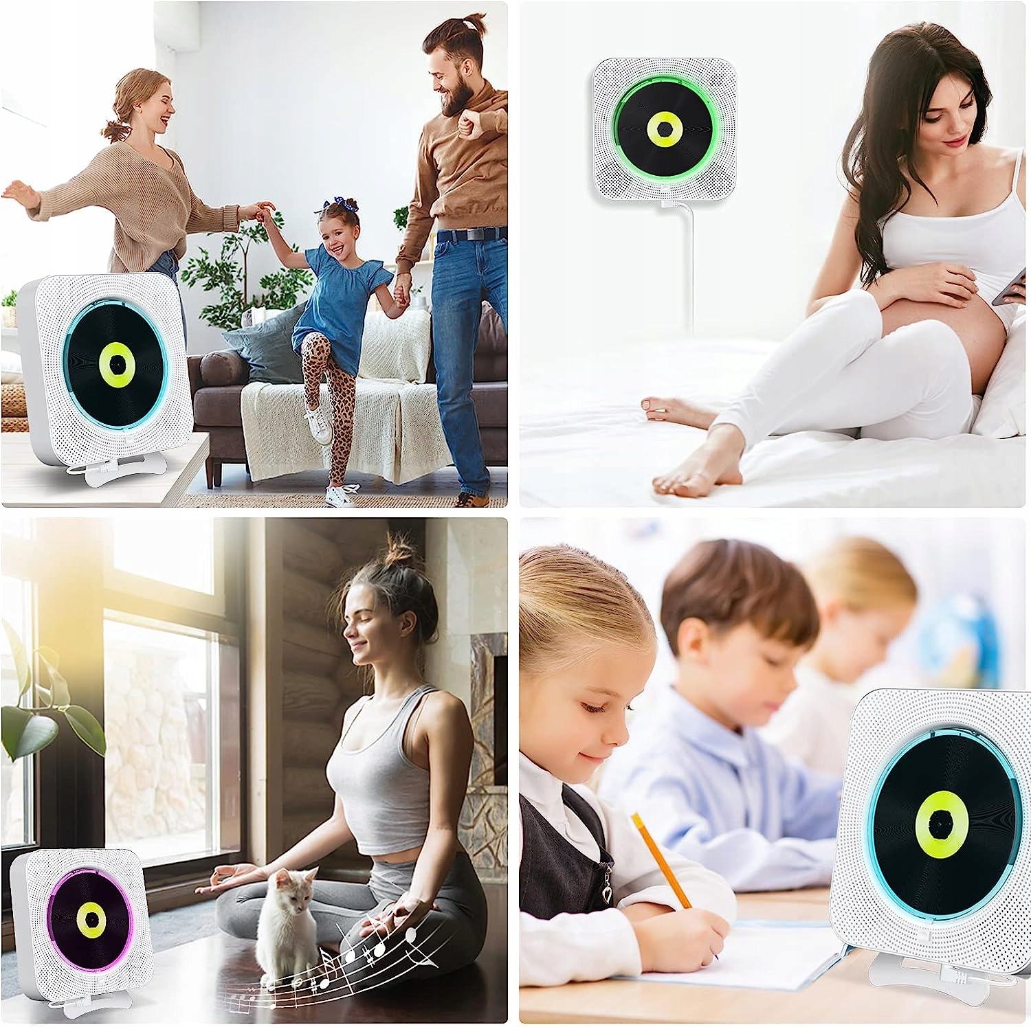 ODTWARZACZ CD PRZENOŚNY GŁOŚNIK BLUETOOTH5.1 RADIO DOMOWY ODTWARZACZ AUDIO Rodzaj odtwarzanych nośników CD Audio