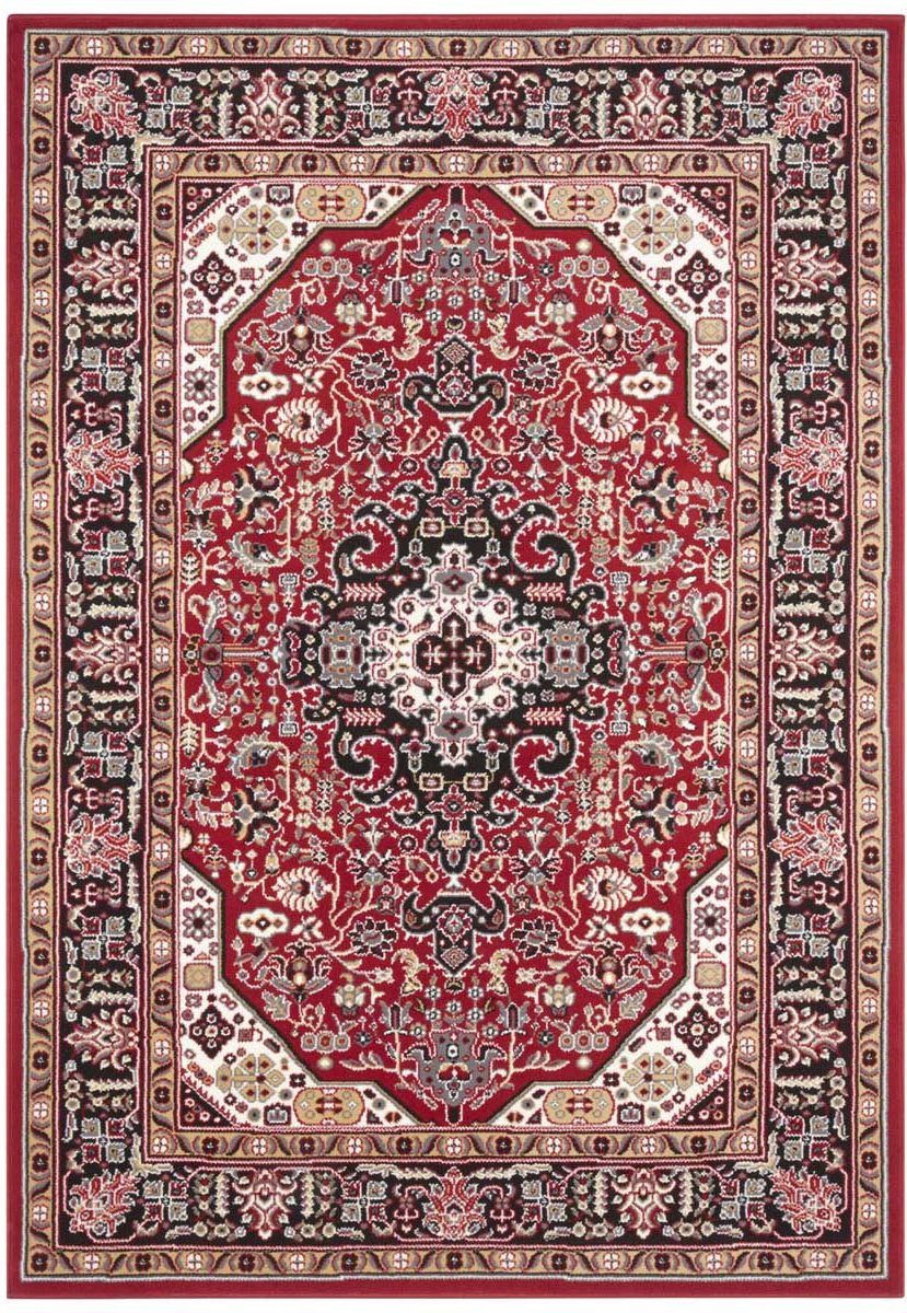 Klasický, tradičný červeno-krémový koberec do obývačky 160 x 230 cm