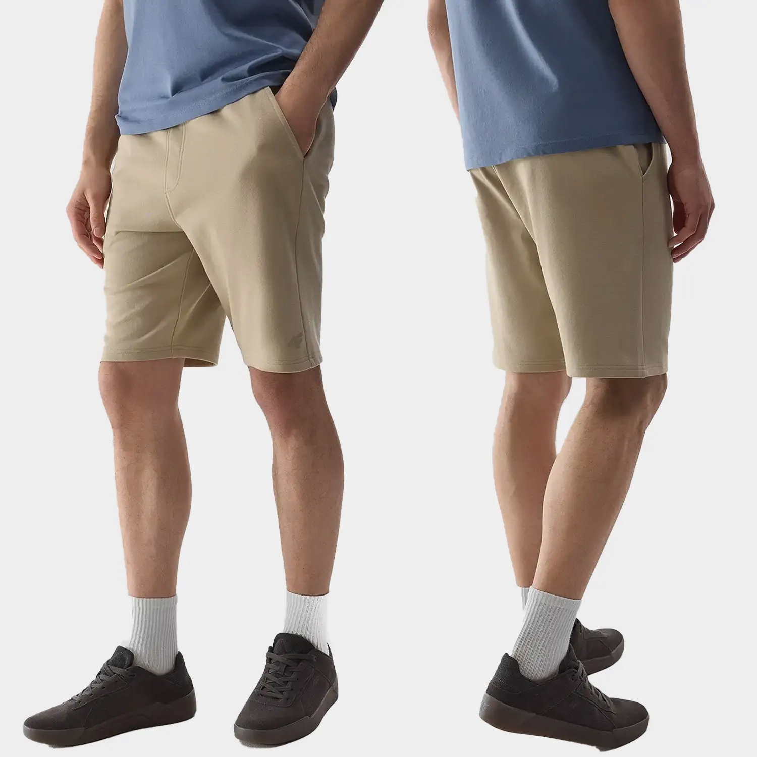 KRÓTKIE SPODENKI MĘSKIE 4F BAWEŁNIANE SPORTOWE Z KIESZENIAMI SS24M284 Rozmiar M