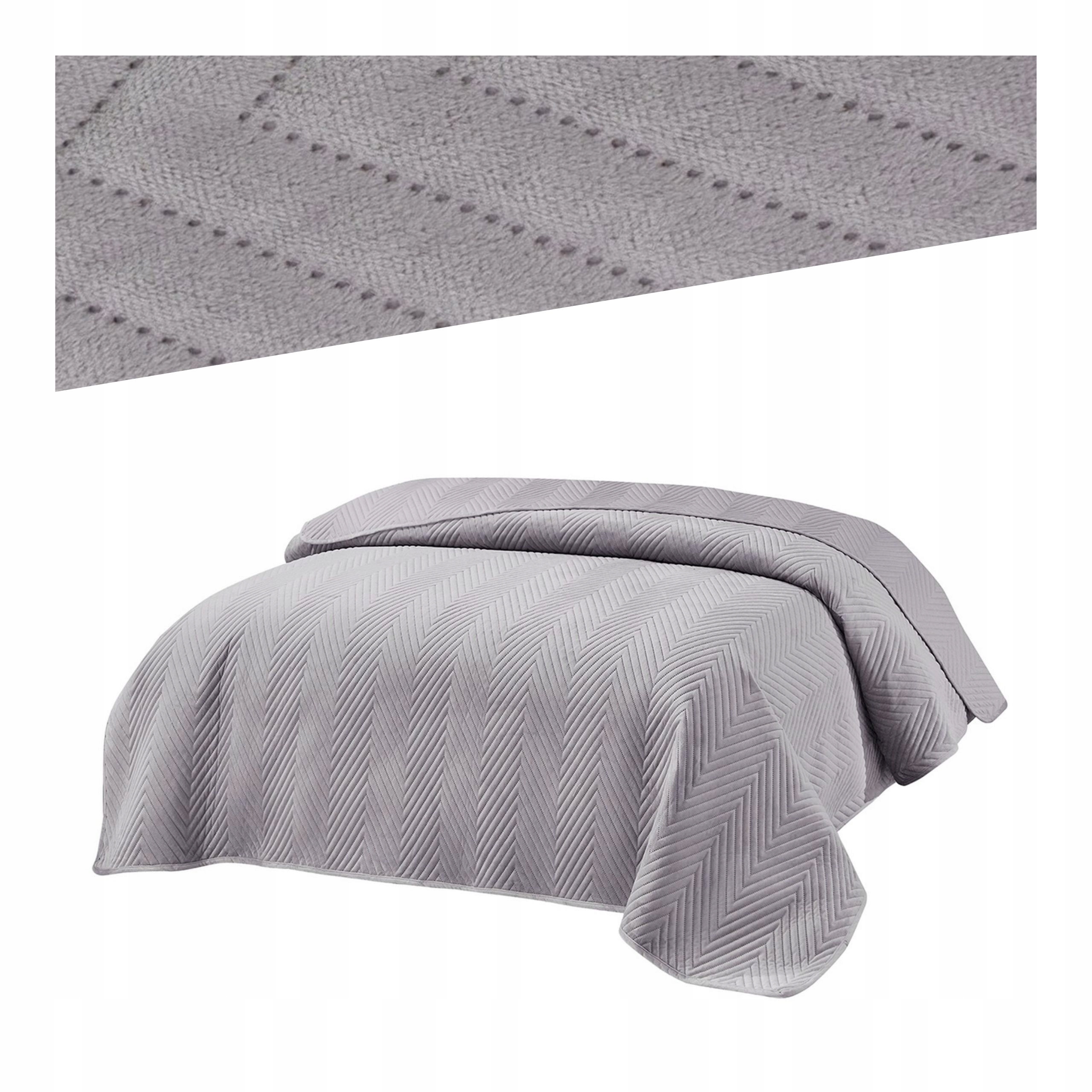 Přikrývka na postel pohovka kapa 220x240 Pikovaná Velurová Barvy dle výběru