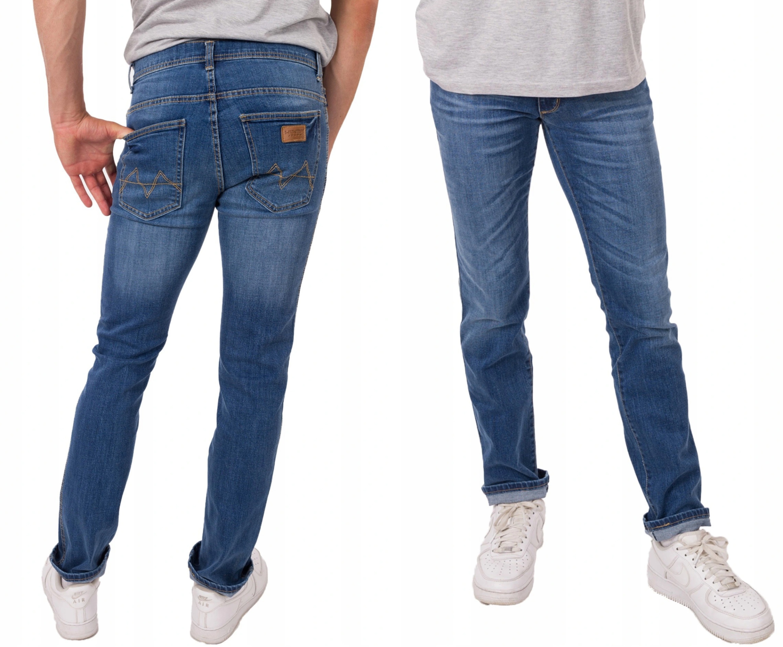 

Spodnie Jeansy Rurki Męskie Hunter 110/7 W43 L30
