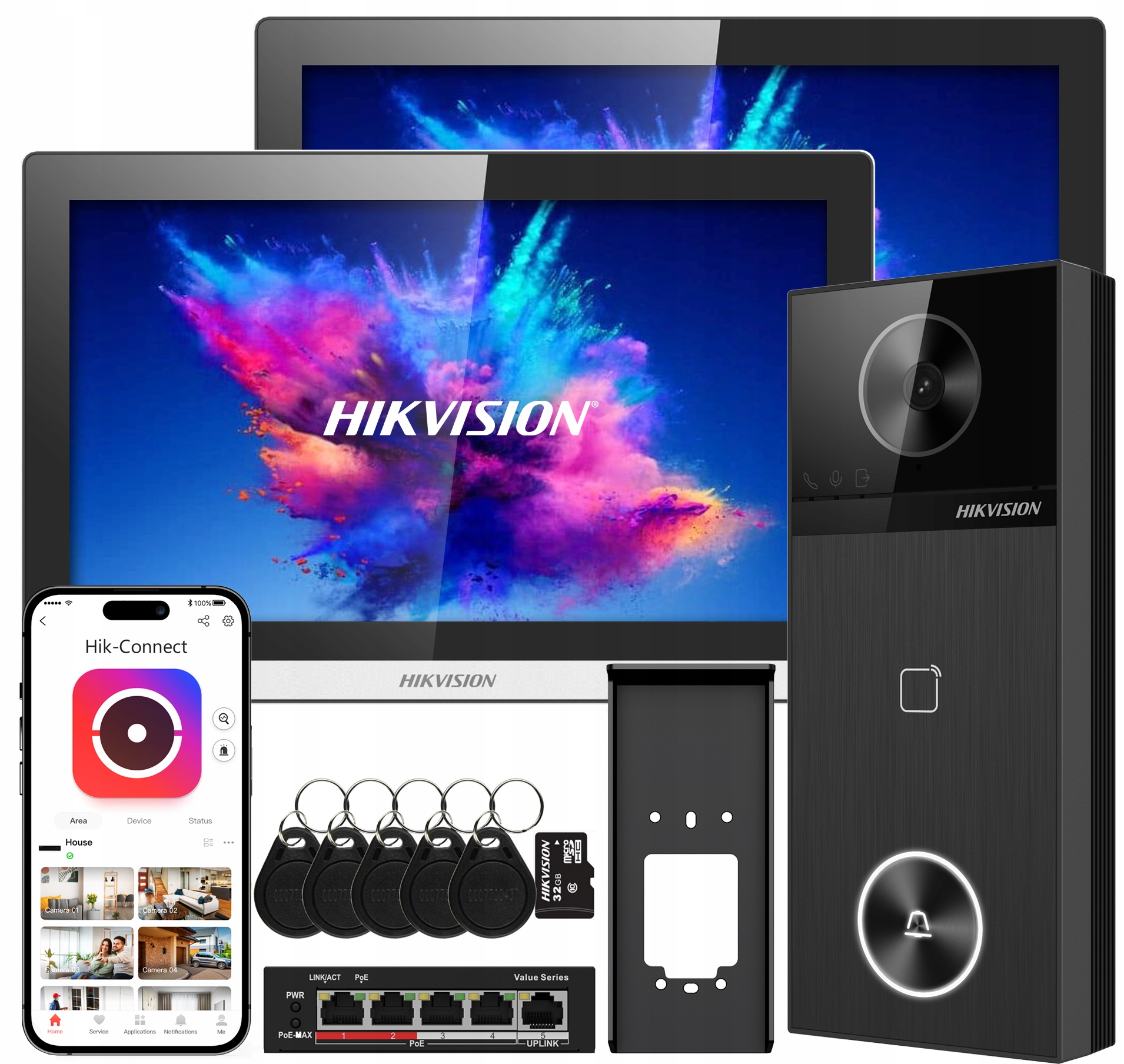 Video Interkom Hikvision 2 Wifi Monitory Brána Kľúčenky Aplikácia