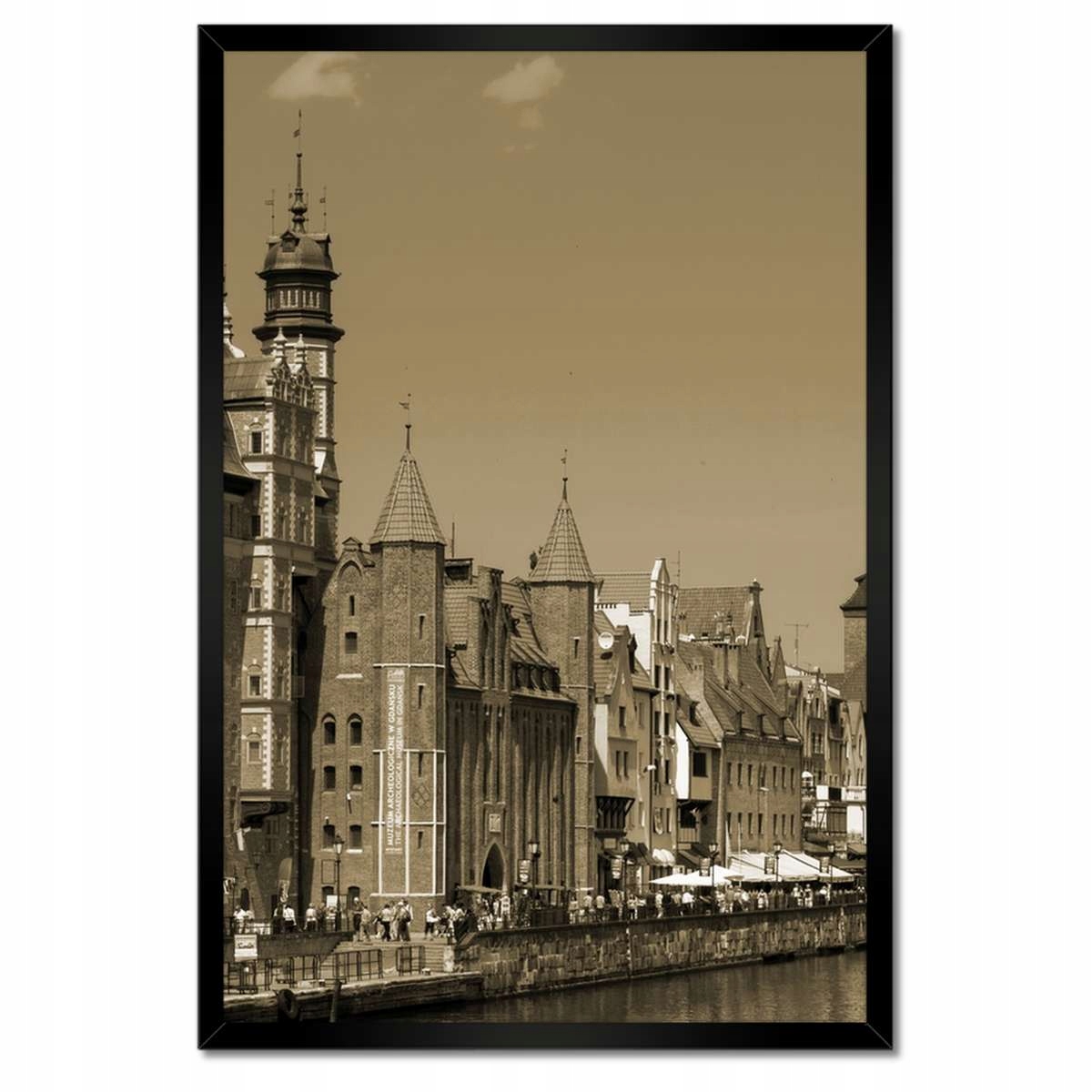 Plakáty v rámu 40x60 Gdaňsk v sépii Sepia Bronz