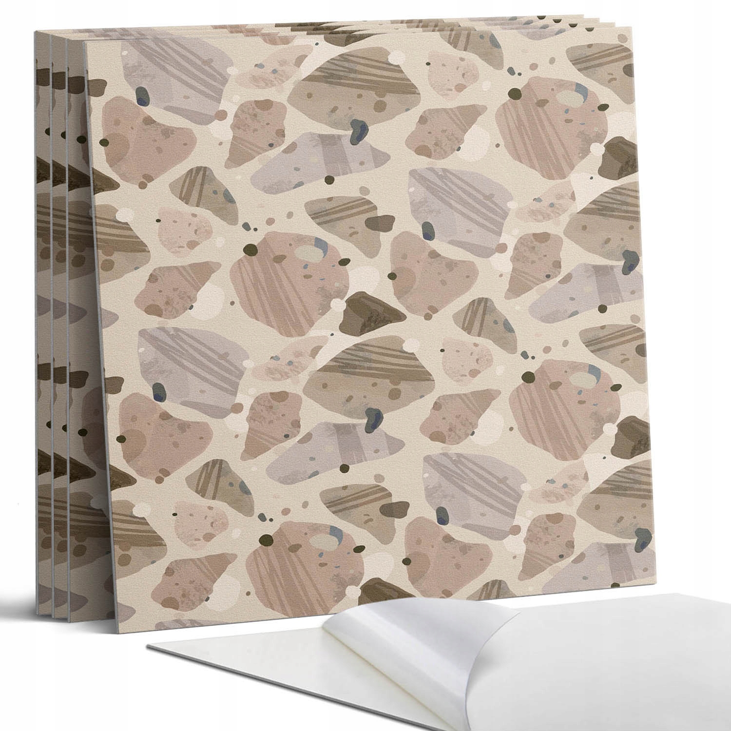 Dekorativní vinylové dlaždice na zeď Moderní vzory kamenů 4 x 50 x 50 cm