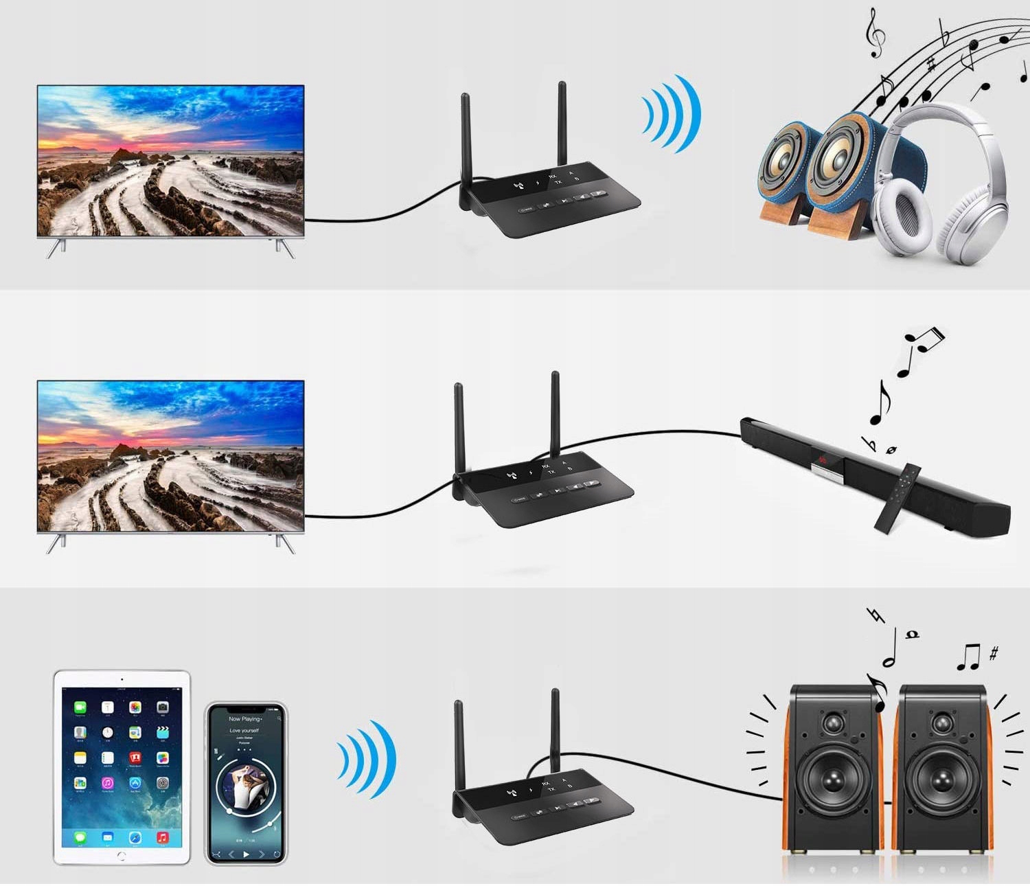 Bluetooth odbiornik nadajnik MOZOS B2 APT-X Model B2