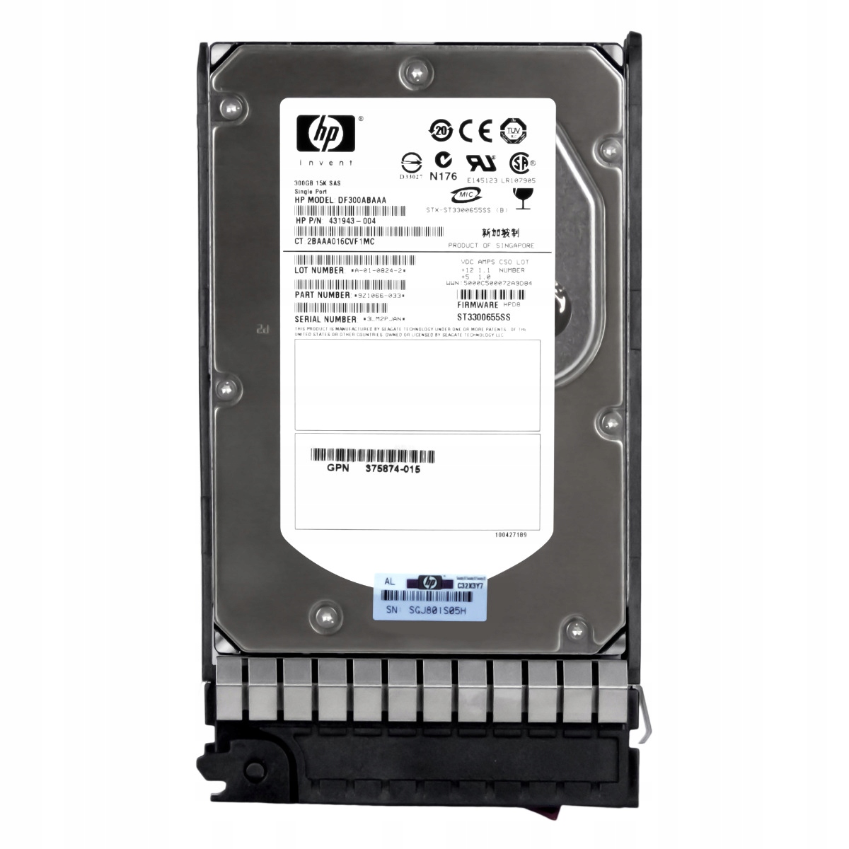 Hp 431943-004 300GB 15K 16MB Sas 3.5" Hdd 300 Gb Sas disk 15 000 ot./min
