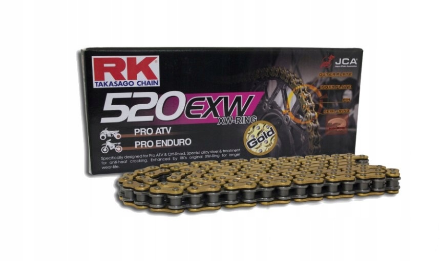 Rk Hnacia Reťaz 520EXW-120 (xw-ring) Svorka (clf) Súčasťou Balenia