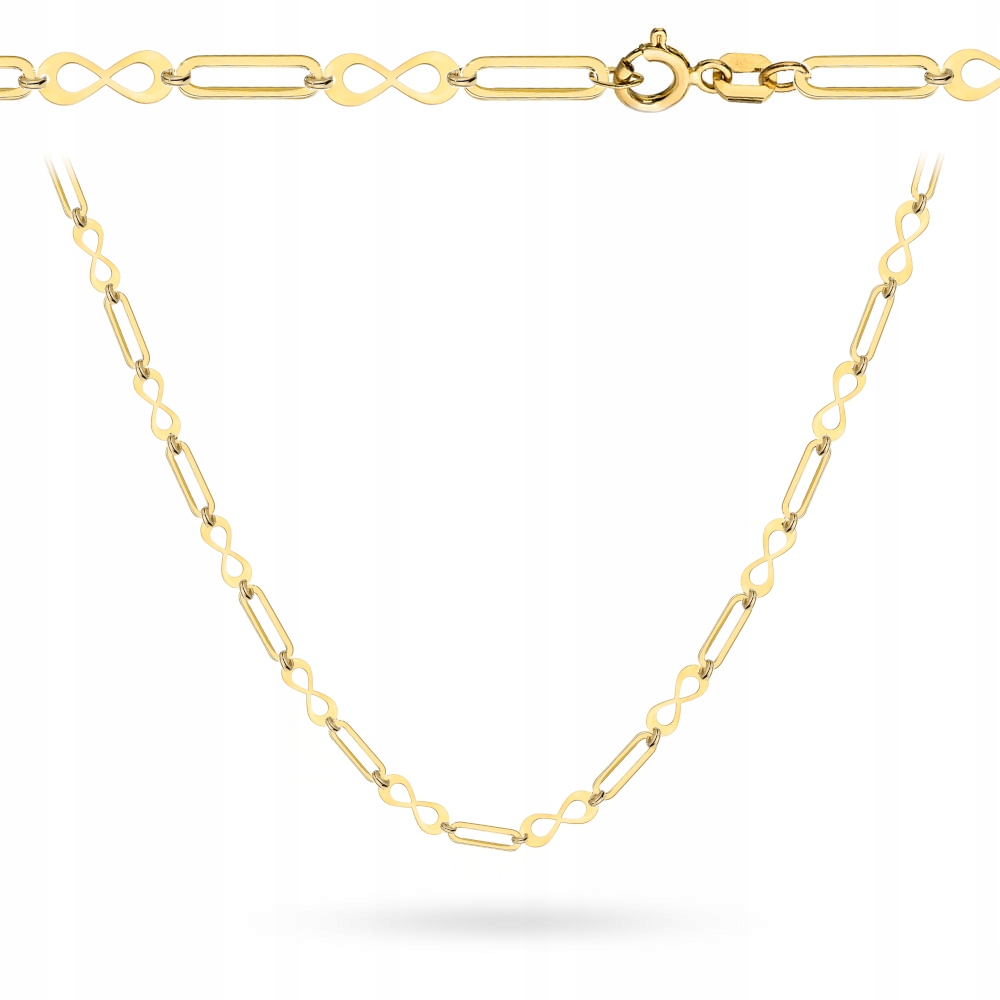 Zlatý náhrdelník 585 články se znakem nekonečna dárek pro manželku 14k