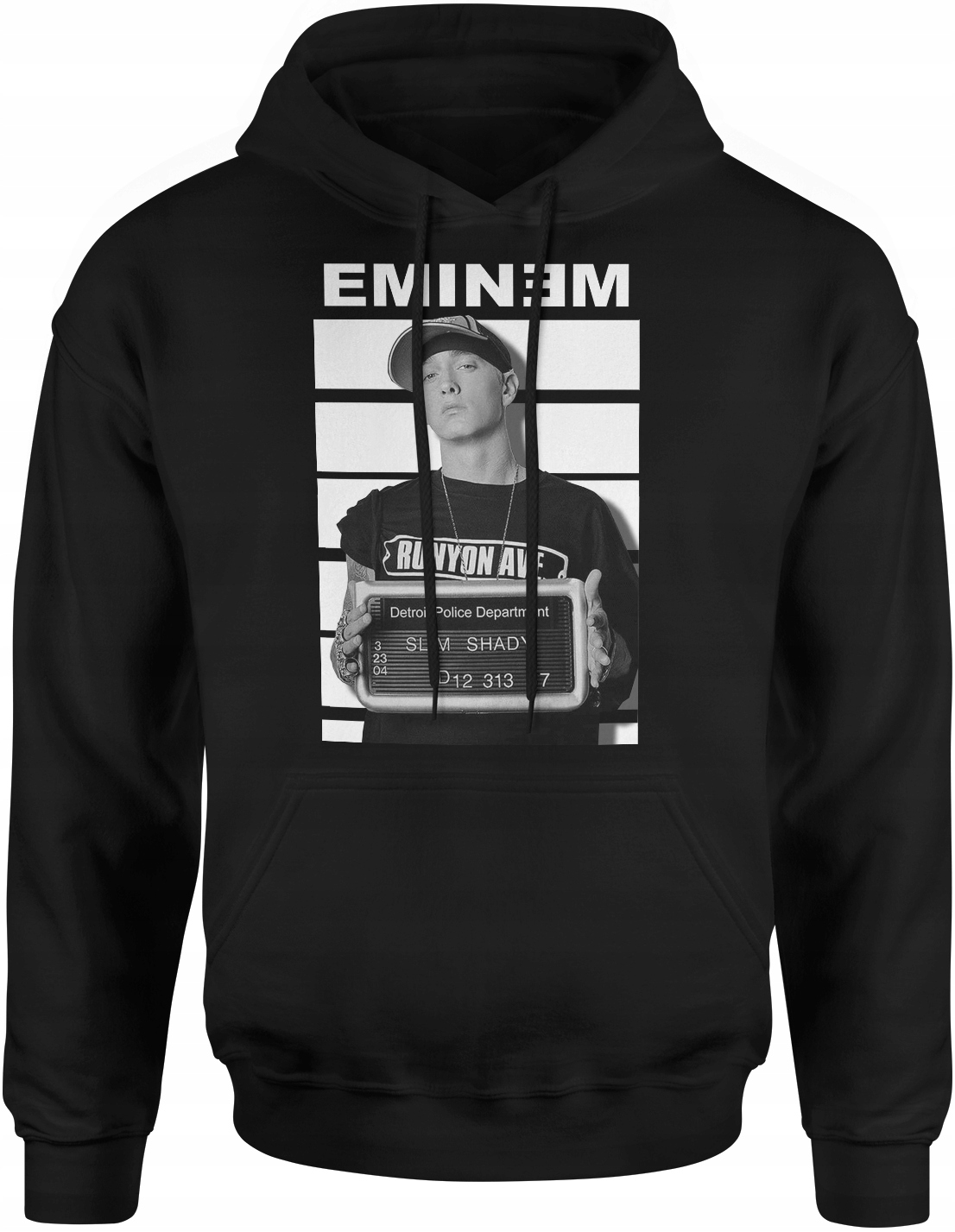 EMINEM BLUZA MĘSKA HIP HOP RAP SLIM SHADY ROZM. L Z KAPTUREM DRESOWA NADRUK