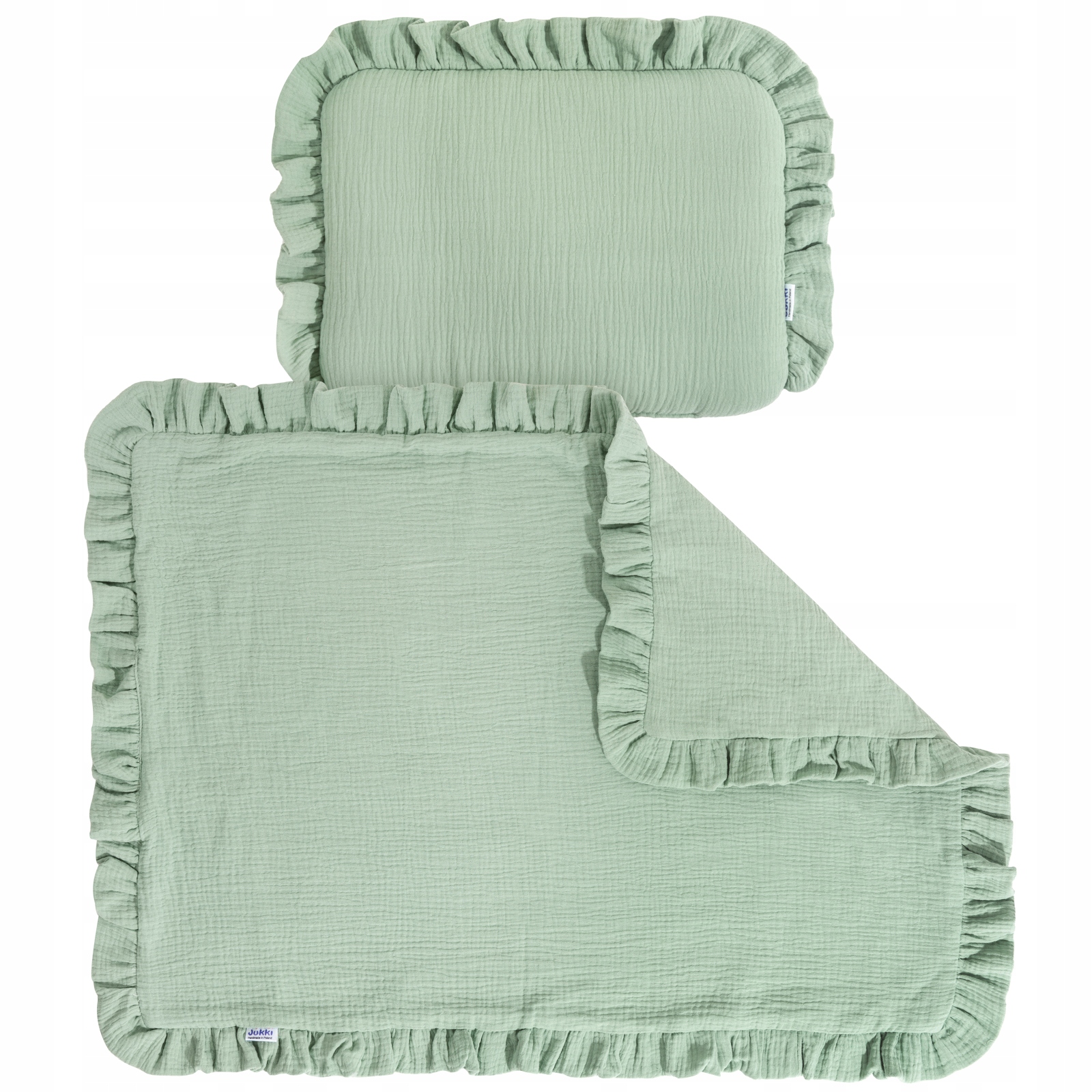 ZESTAW DO WÓZKA MUŚLINA KOCYK I PODUSZKA BAWEŁNA Marka Jukki