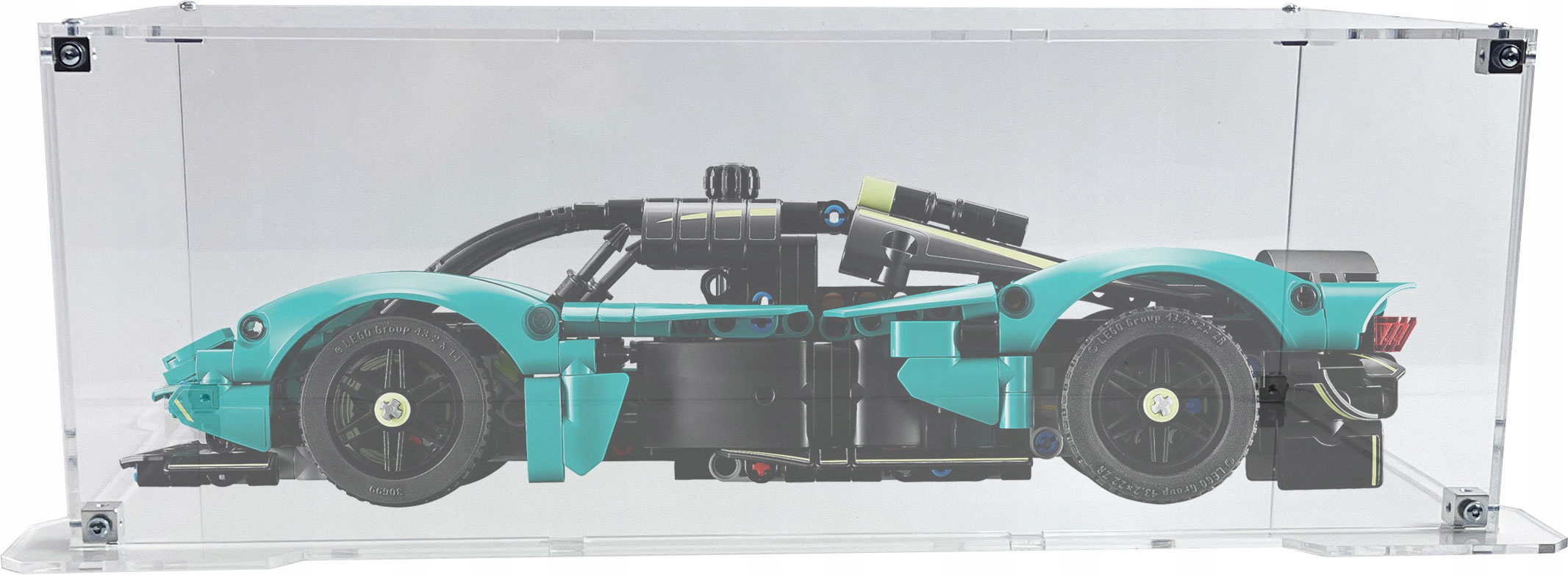 Vitrína s podstavcem Drewlandia pro stavebnici Lego 42208 Aston Martin Valkyrie